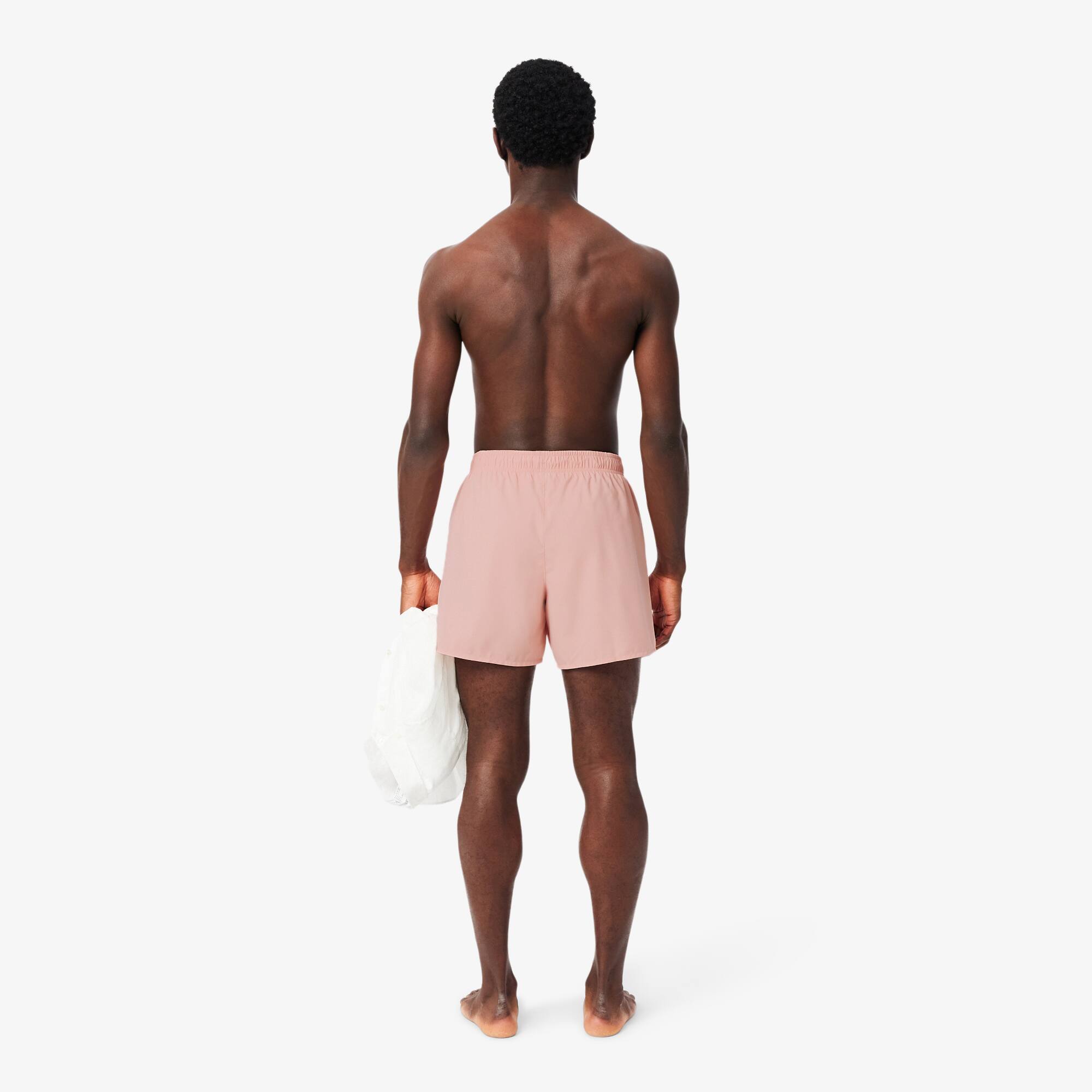 Thumbnail - Lacoste Schnell trocknende Badehose - Rose / Vert Size M