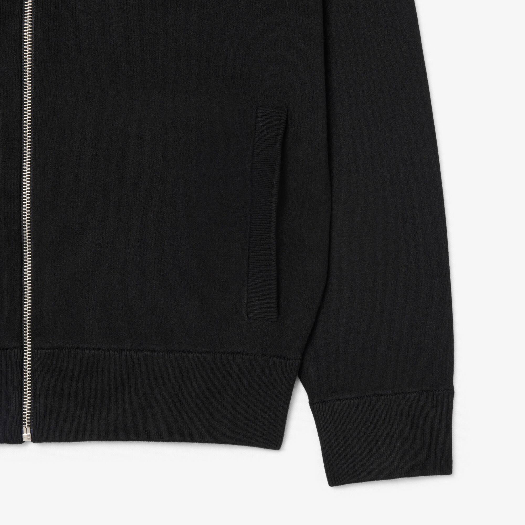 Thumbnail - Lacoste Bomberjacke aus doppelseitigem Strick mit Reißverschluss - Schwarz Size 4XL