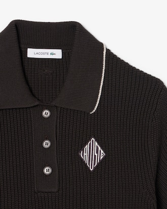 Polokleid aus Baumwolle mit Badge-Akzent