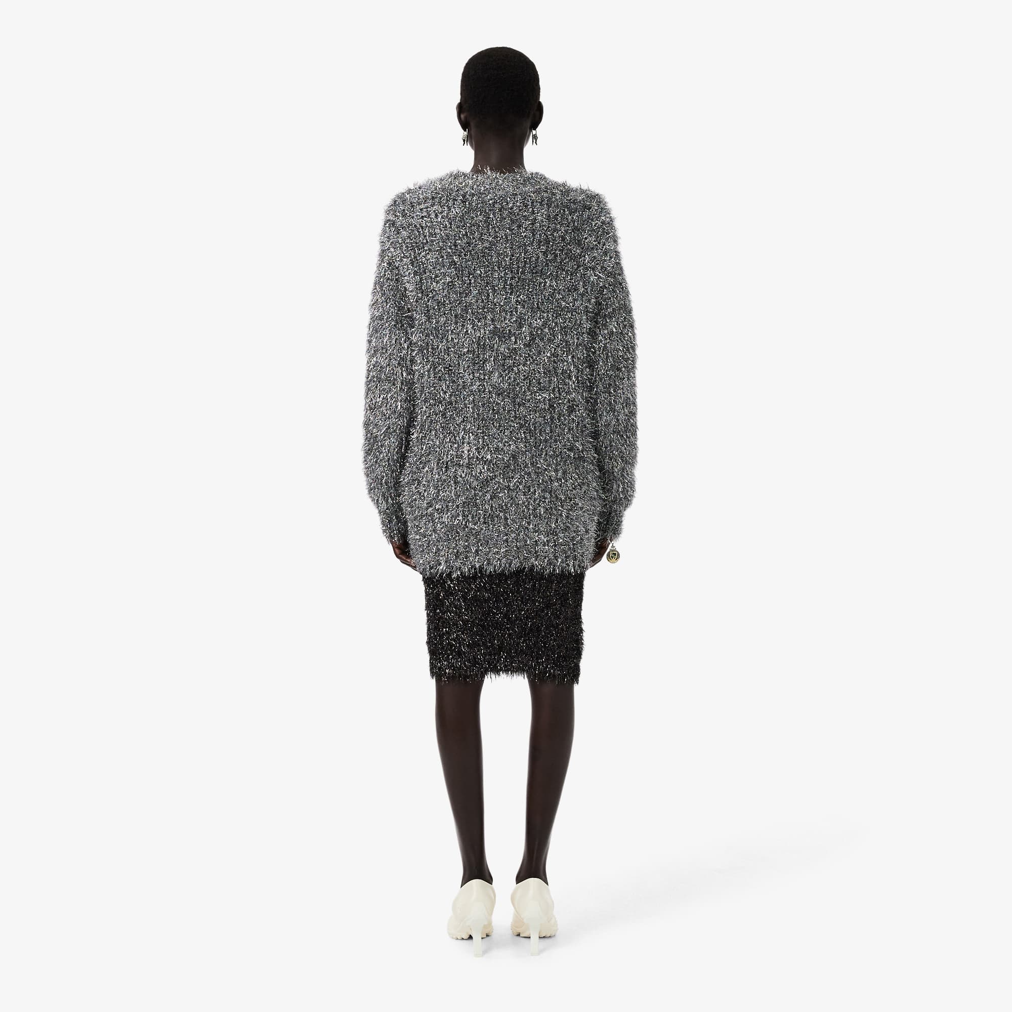 Thumbnail - Lacoste Rock Runway aus Lurex-Strick - Dunkelgrau Size L