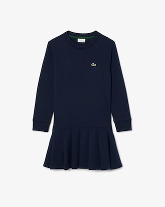 Kleid aus Fleece mit langen Ärmeln
