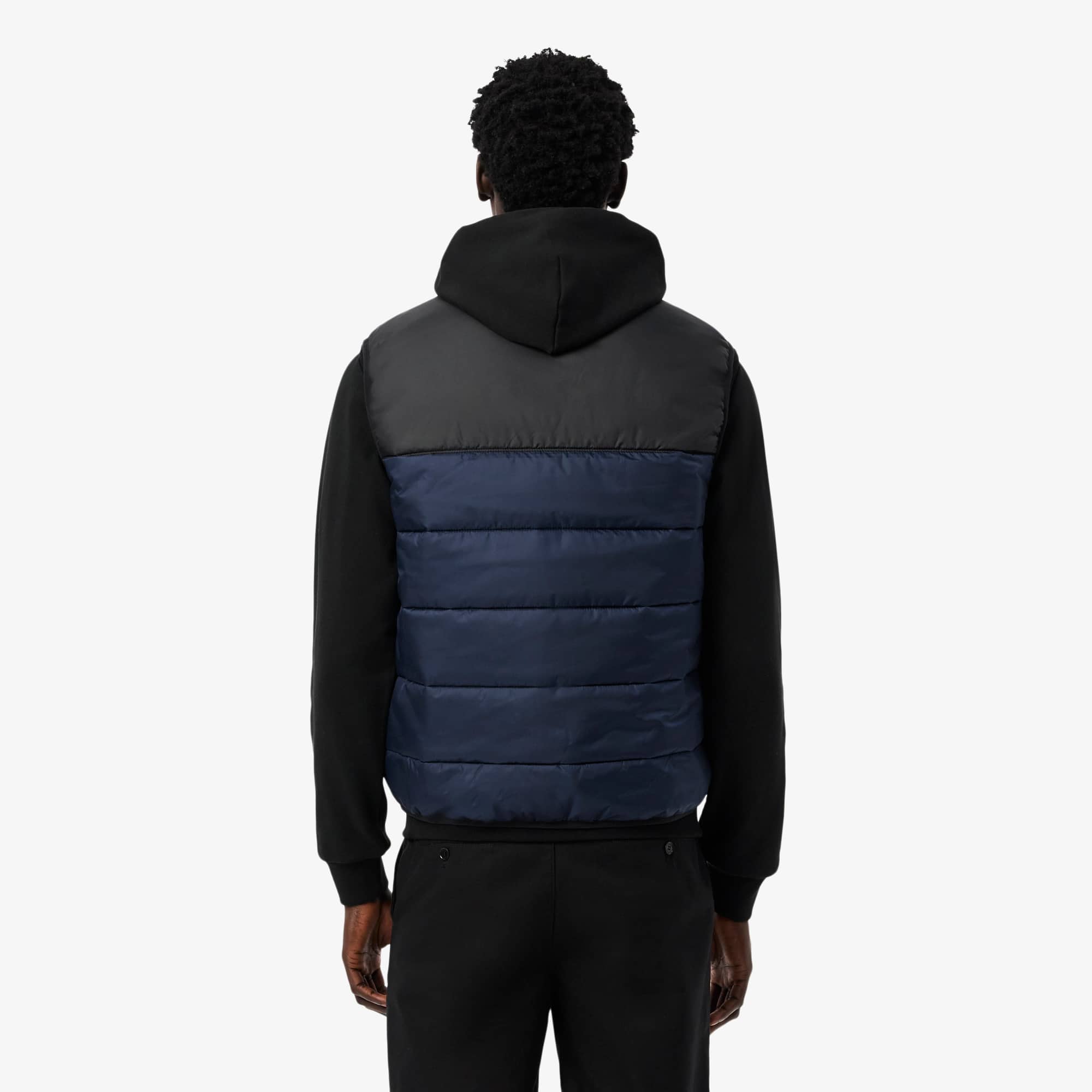 Thumbnail - Lacoste Ärmellose wasserabweisende Jacke - Navy Blau / Schwarz Size 44 - XS