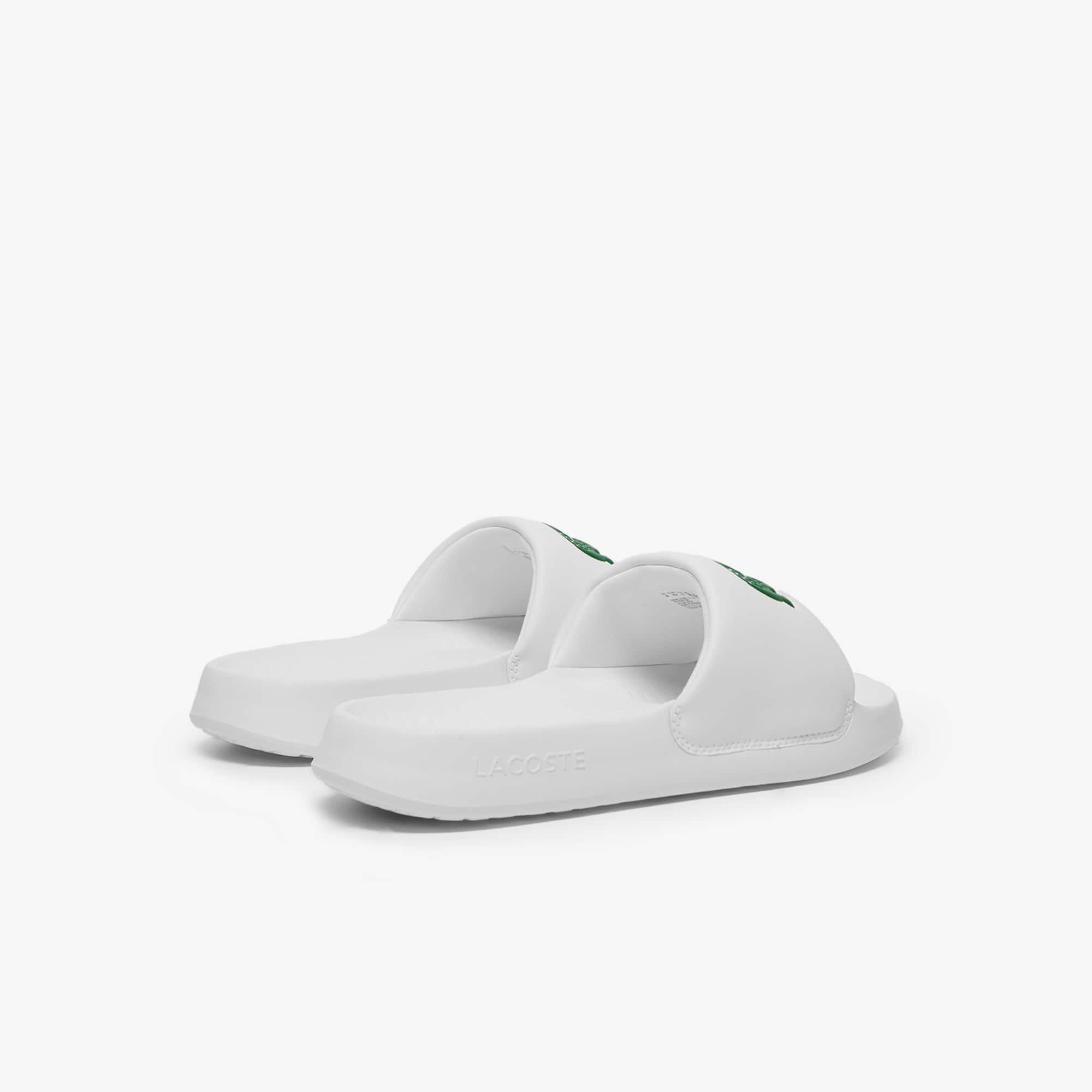 Thumbnail - Lacoste Herren-Schlappen Serve Slide 1.0 - WHITE/GREEN Size 46