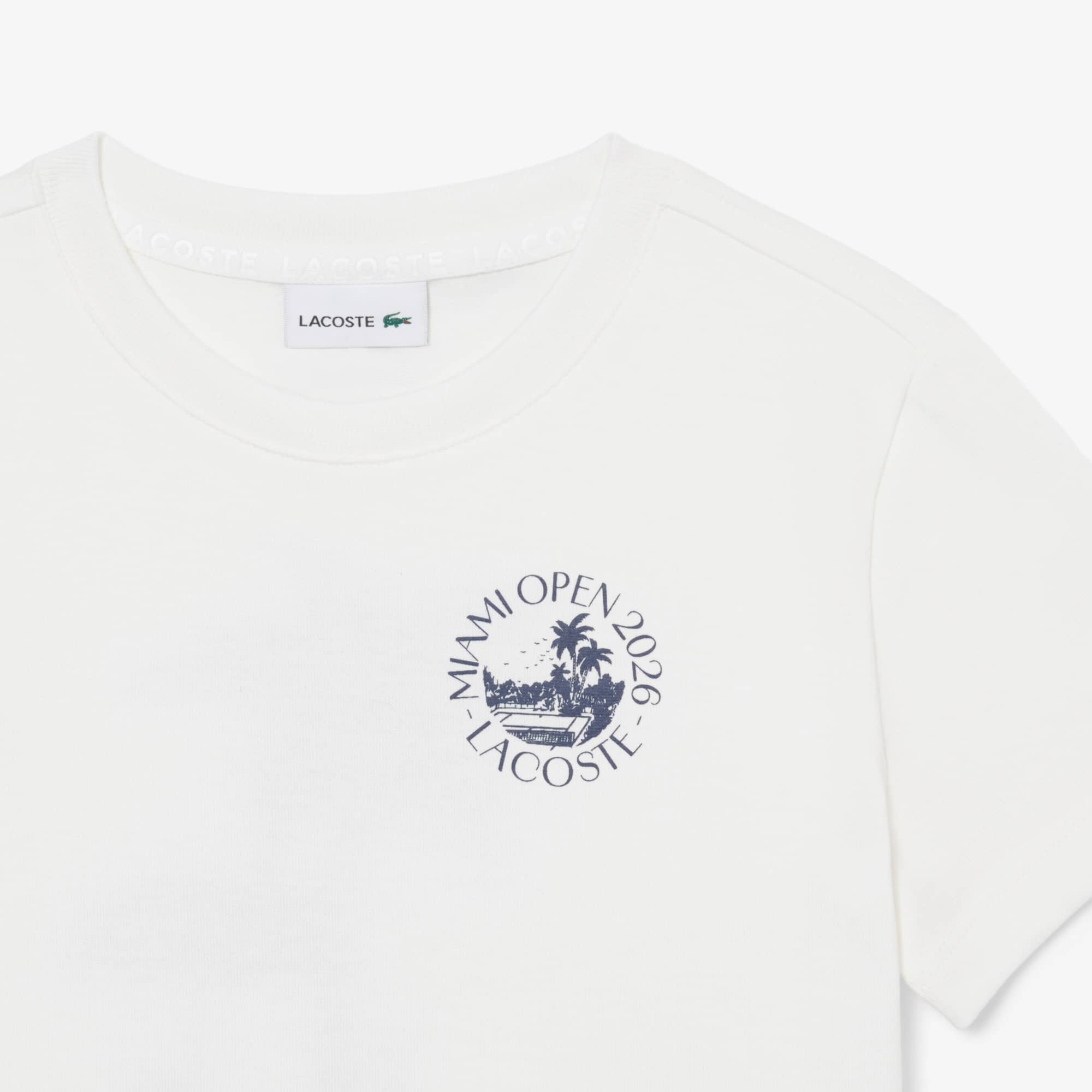 Thumbnail - Lacoste T-Shirt Miami Open Edition mit Print - Weiß Size 4 - 4A