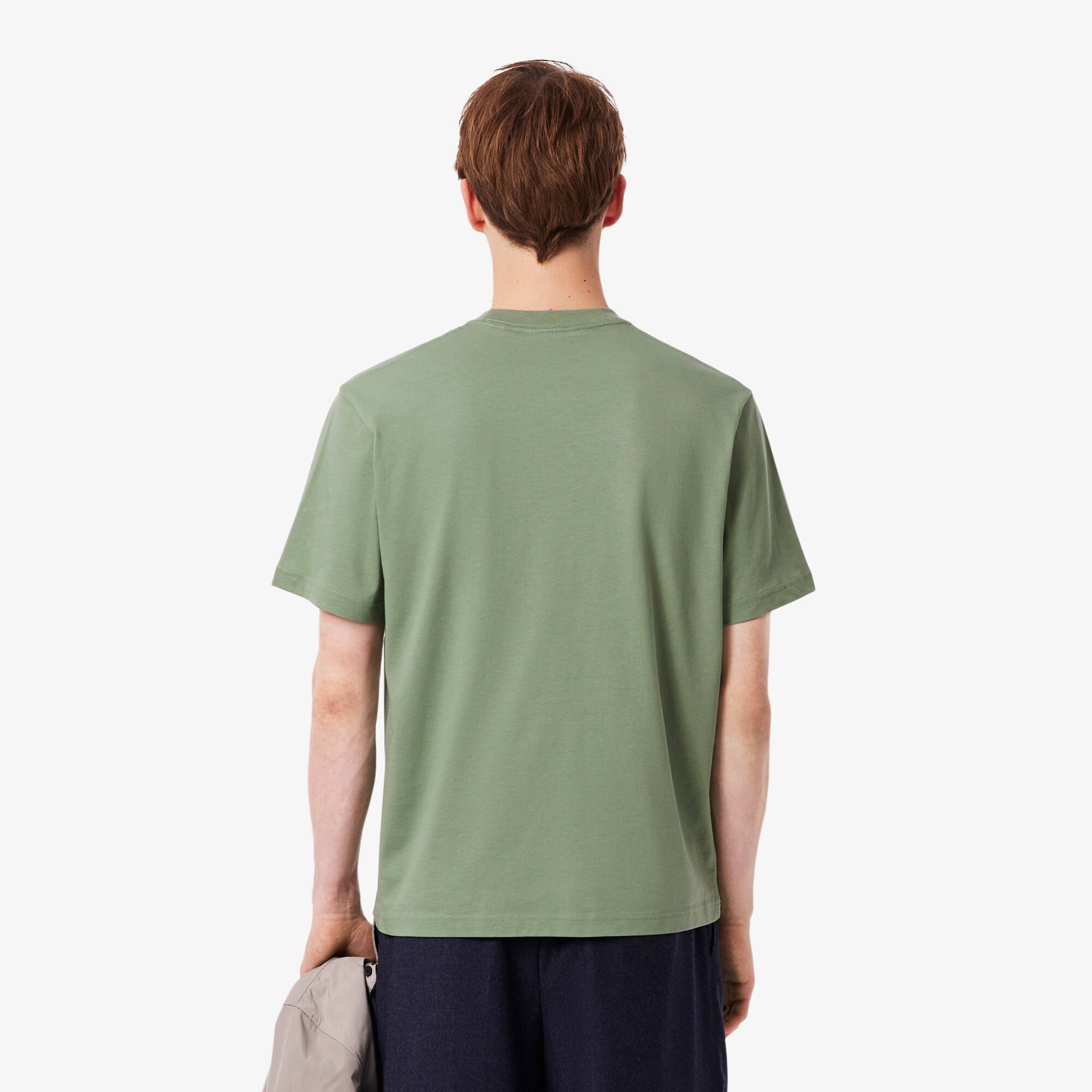 Thumbnail - Lacoste Baumwoll-T-Shirt mit Brusttasche - Grün Size M