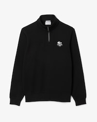 Sweatshirt mit Reißverschluss, hohem Kragen und Print
