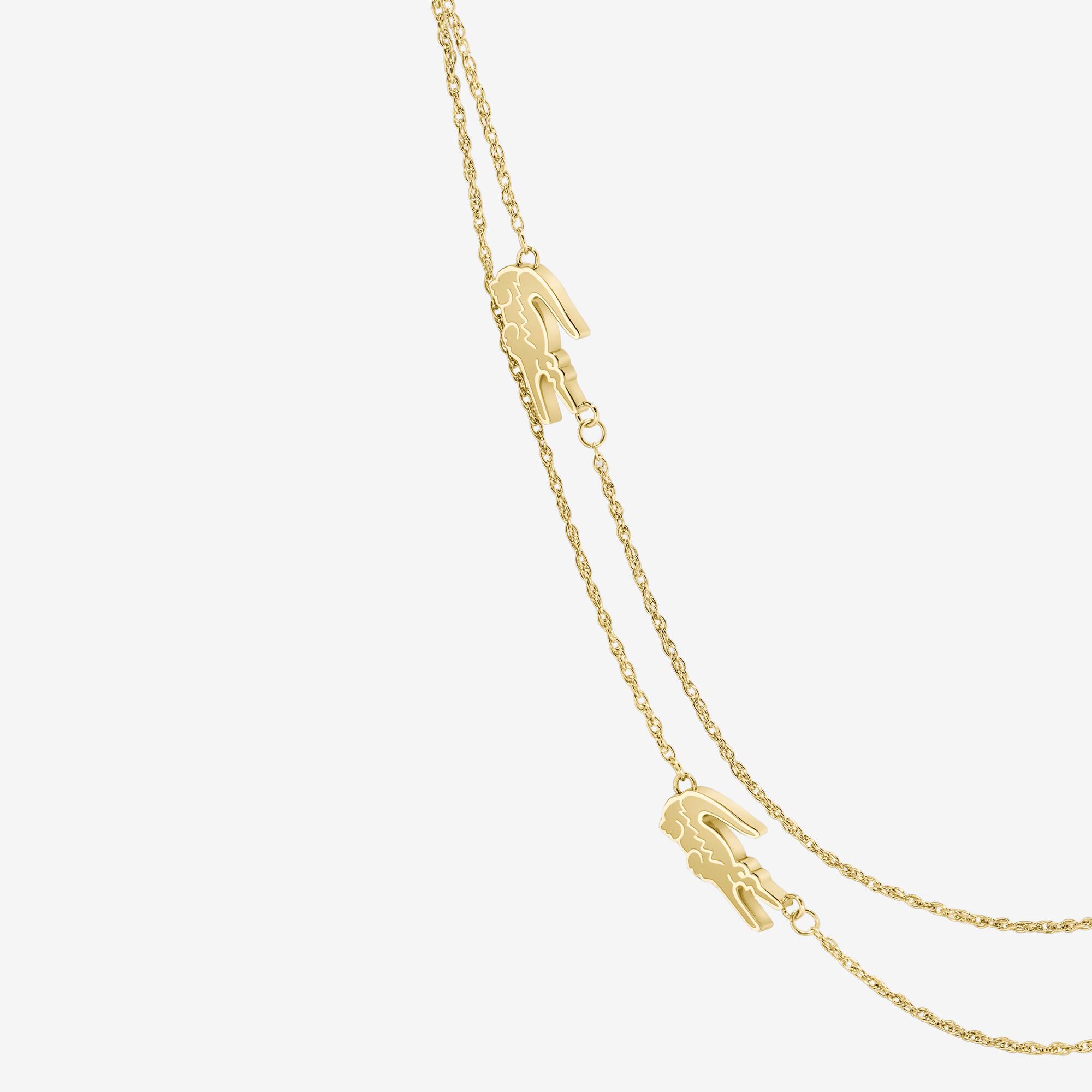 Thumbnail - Lacoste Halskette Krokodil - GOLD Size One Size