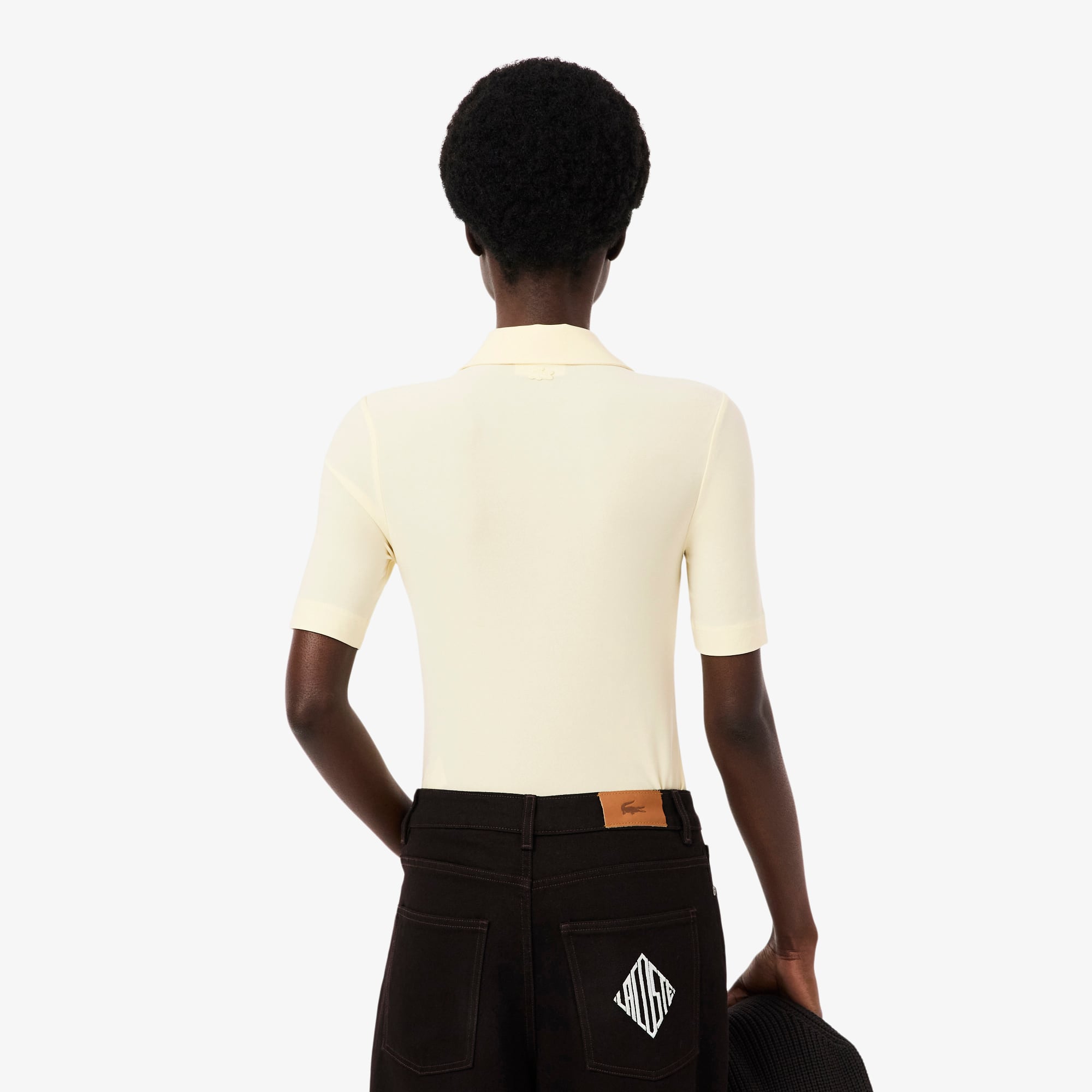 Thumbnail - Lacoste Slim Fit-Polohemd mit Stickerei - Lemon Beige Size 42