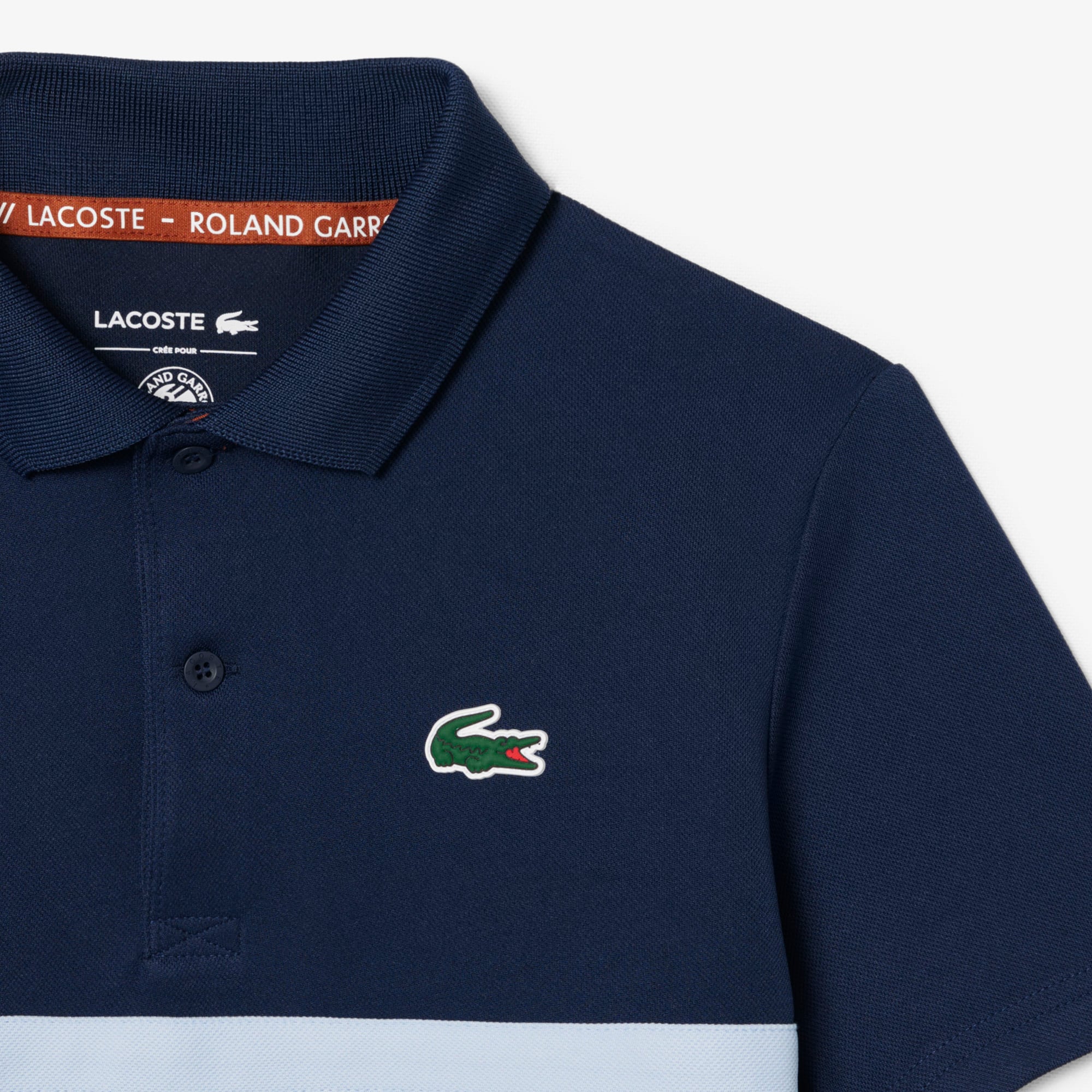 Thumbnail - Lacoste Balljungen-Polohemd Roland-Garros Edition - Navy Blau / Hellblau Size 7 - 7A