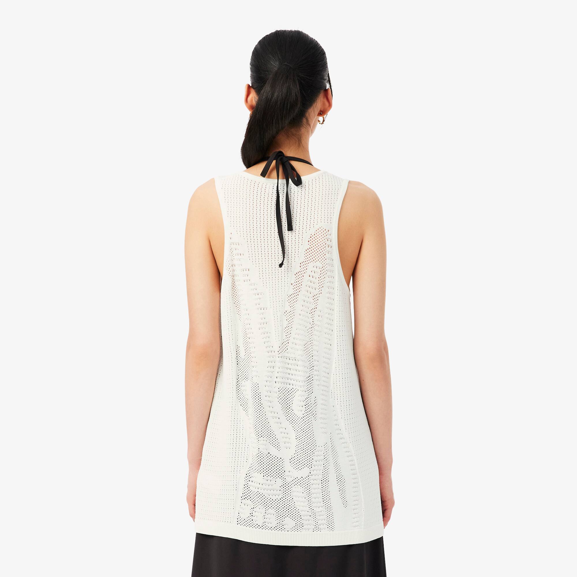 Thumbnail - Lacoste Gehäkeltes Tanktop aus Mesh - Weiß Size 40