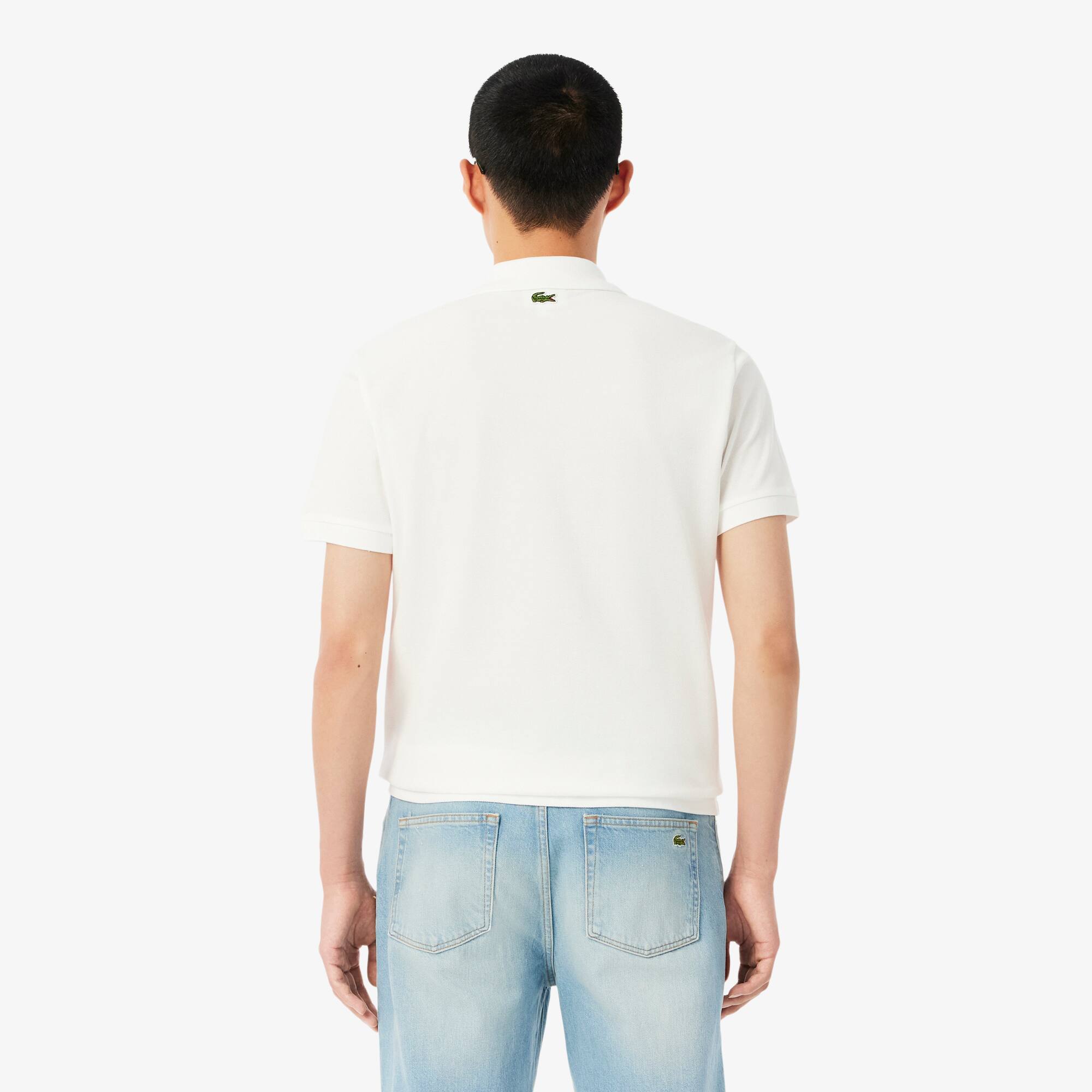 Thumbnail - Lacoste Polohemd Lacoste x Novak Djokovic The GOAT - Weiß Size S