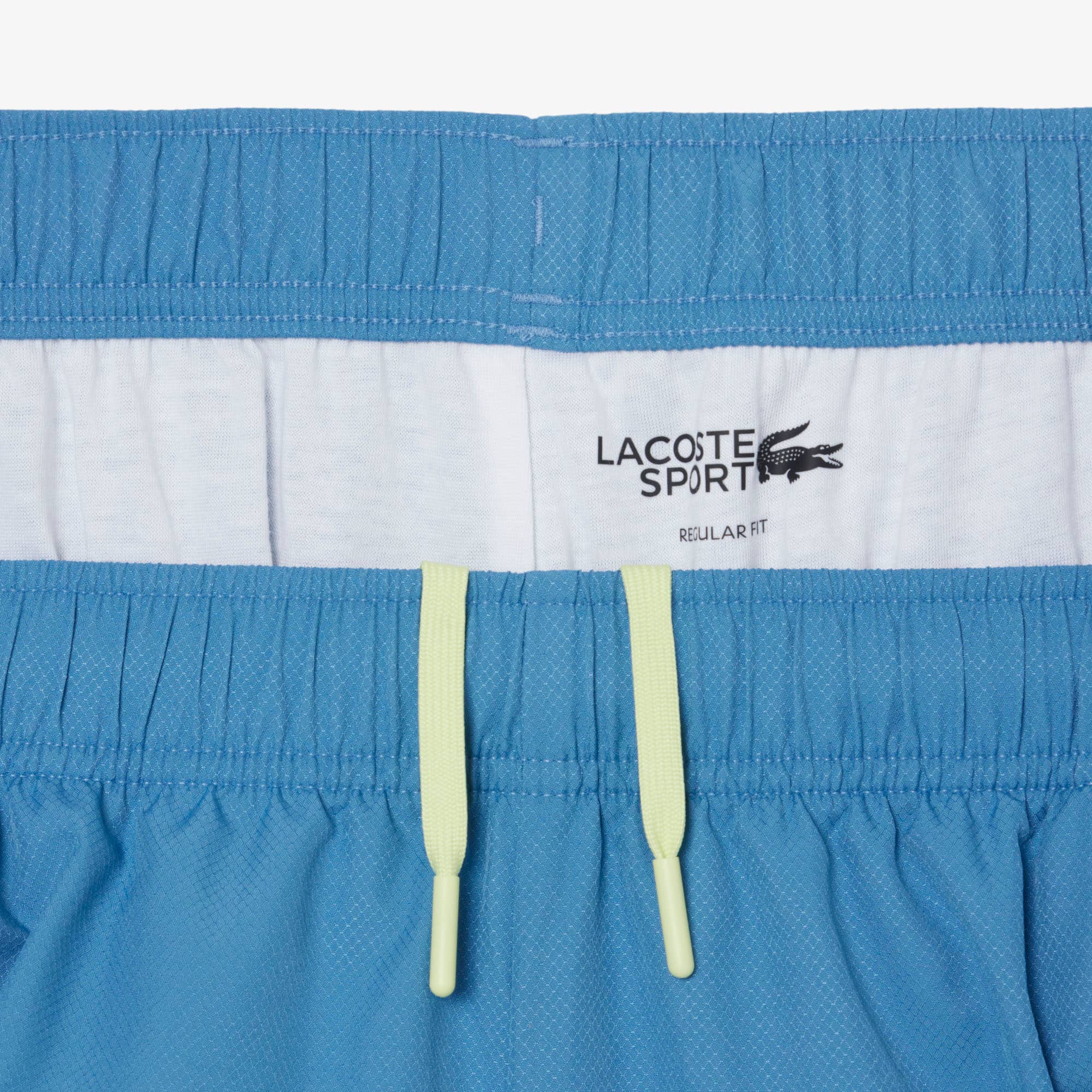 Thumbnail - Lacoste Sportshorts aus Diamant-Taft mit Einfassung - Bleu Size M