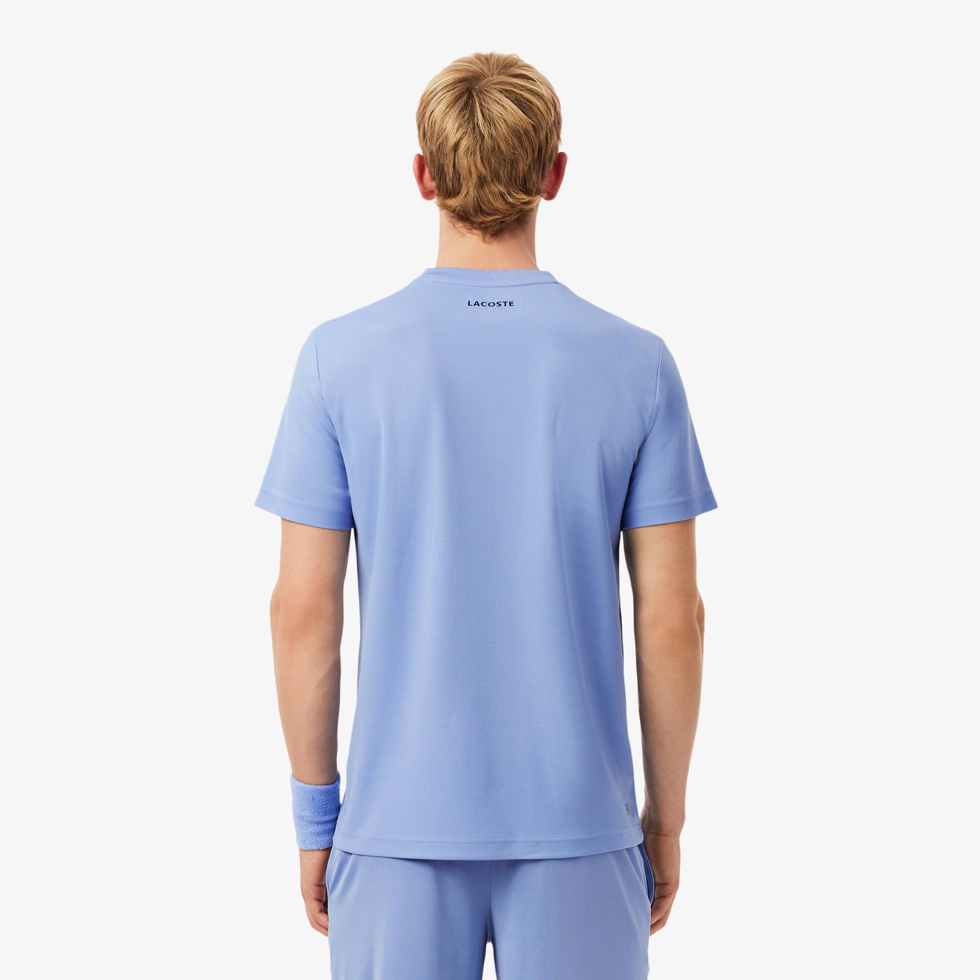 Thumbnail - Lacoste Tennis-T-Shirt mit Print und Ultra-Dry-Technologie - Lila Size M