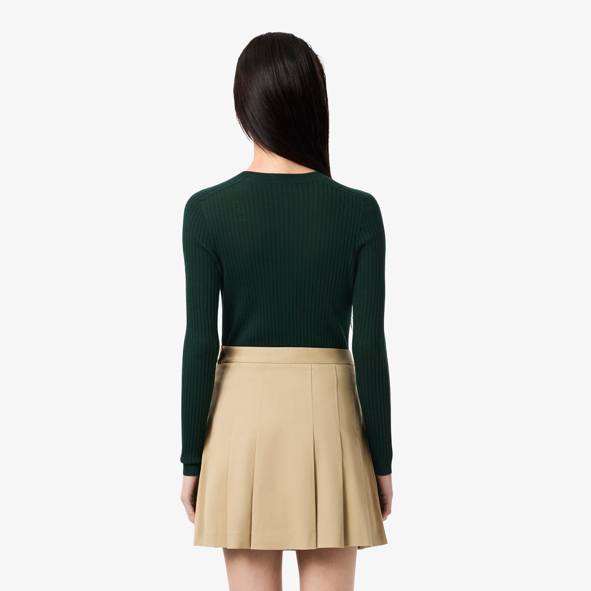 Thumbnail - Lacoste Rippstrick-Cardigan aus Merinowolle - Sinople Grün Size 42