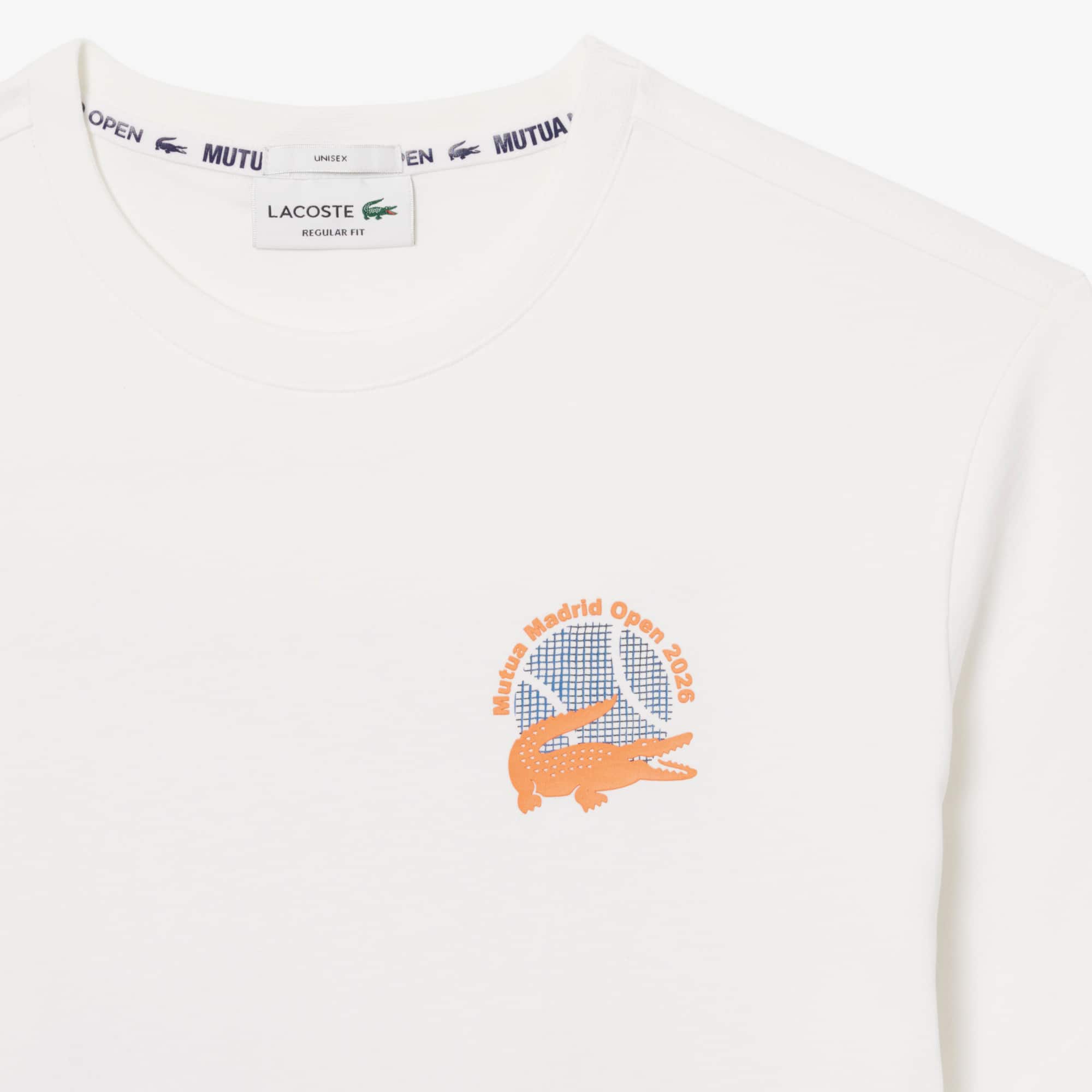 Thumbnail - Lacoste Grafisches T-Shirt Mutua Madrid Open Edition - Weiß Size M
