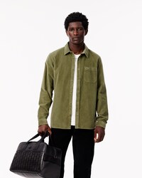 Regular Fit-Hemd aus Velours