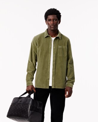 Regular Fit-Hemd aus Velours