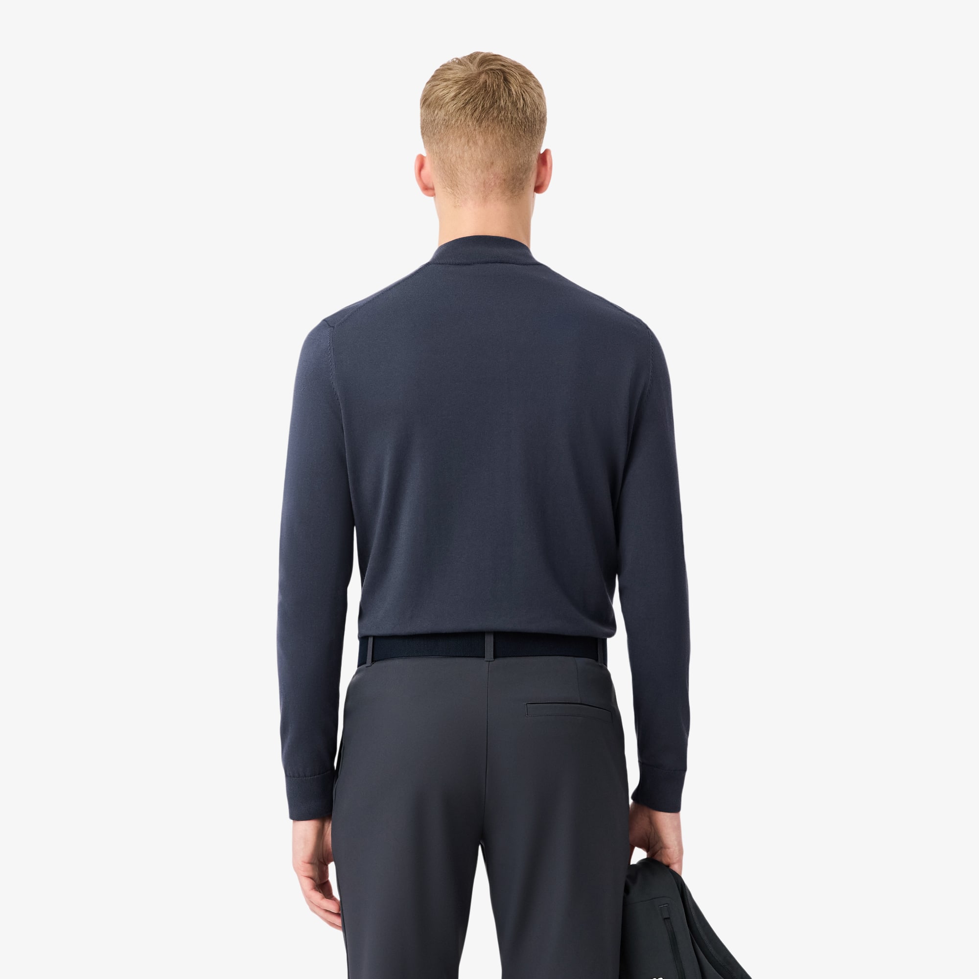 Thumbnail - Lacoste Temperaturregulierender Golf-Pullover mit Viertel-Reißverschluss - Dunkelgrau Size S