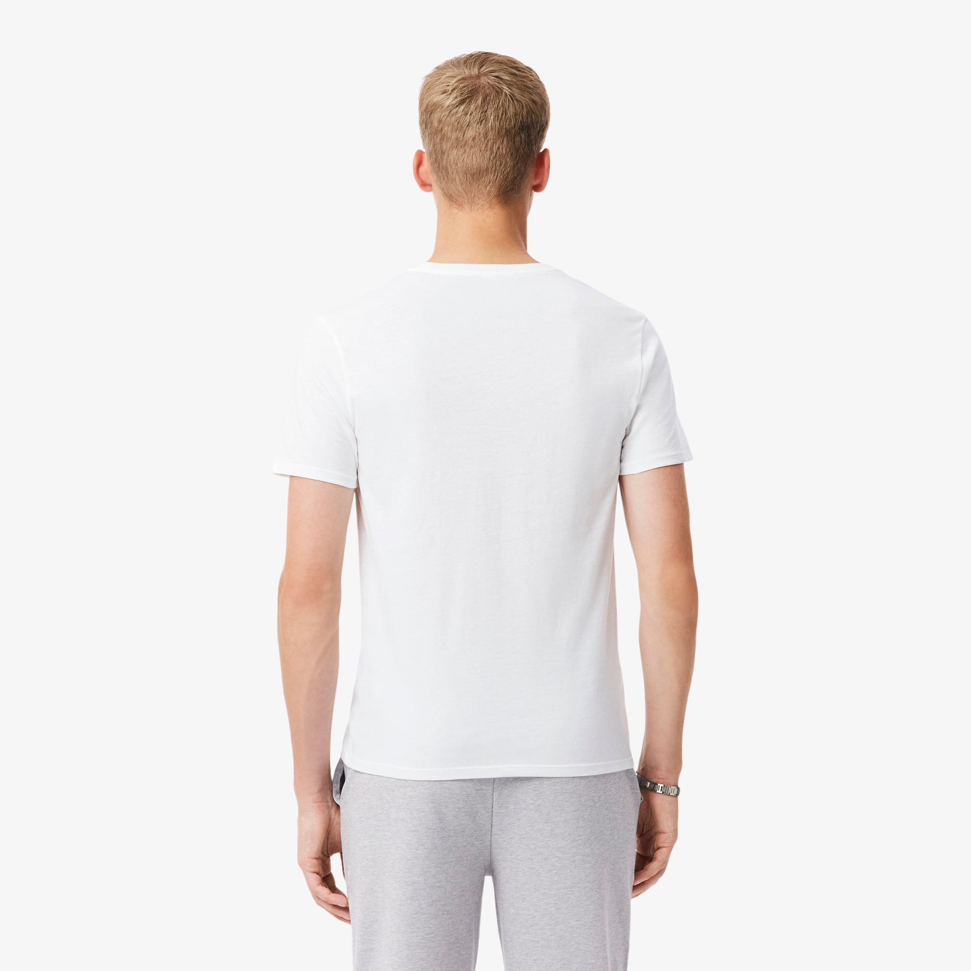 Thumbnail - Lacoste 3er-Pack Lounge-T-Shirts - Weiß / Heidekraut Grau / Schwarz Size 6 - XL