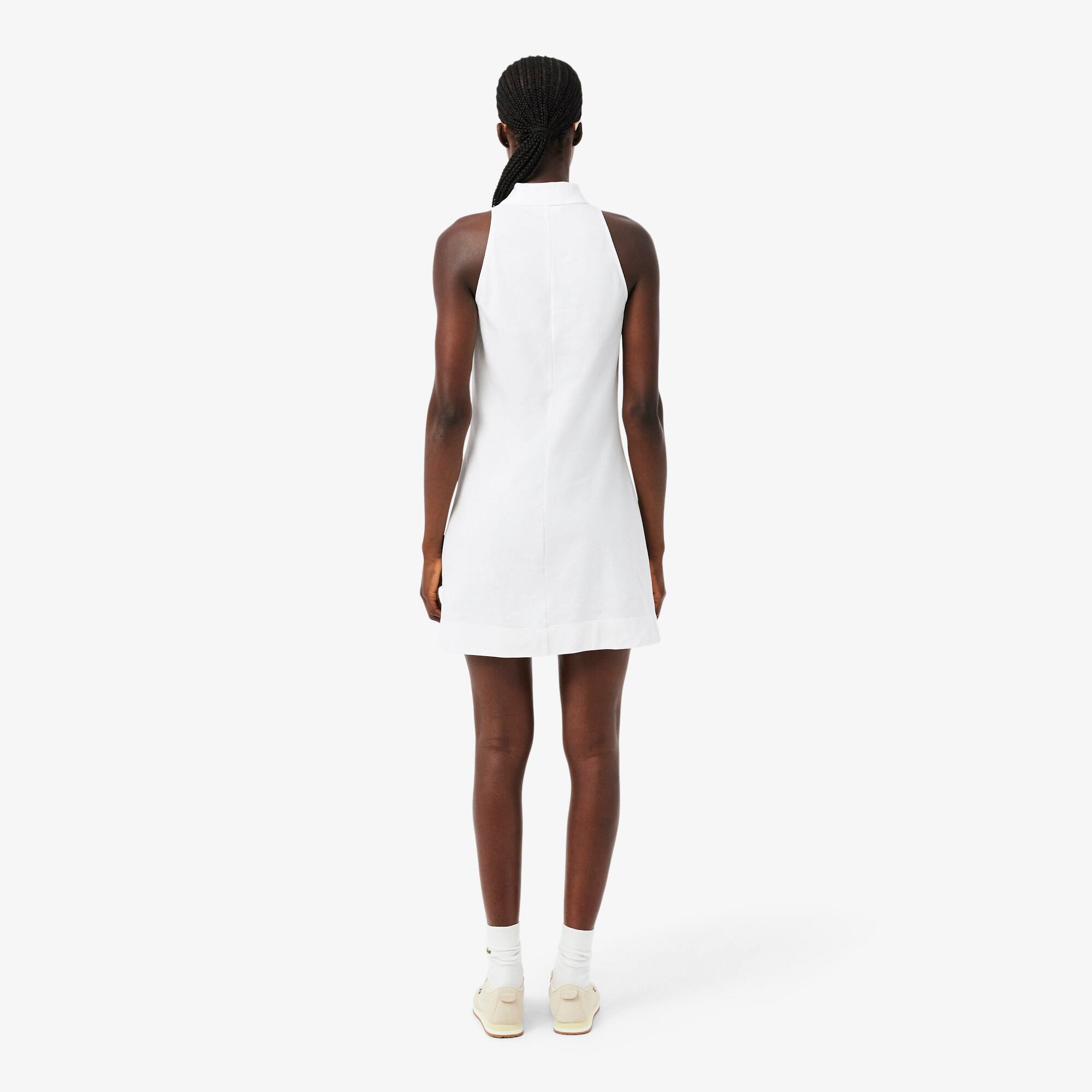 Thumbnail - Lacoste Ärmelloses Polokleid aus Piqué - Weiß Size 34