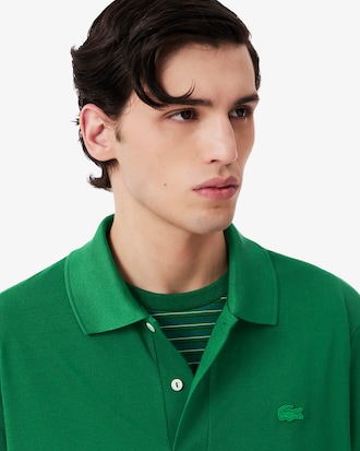 Classic Fit-Polohemd Runway mit Piqu&eacute; aus Seide