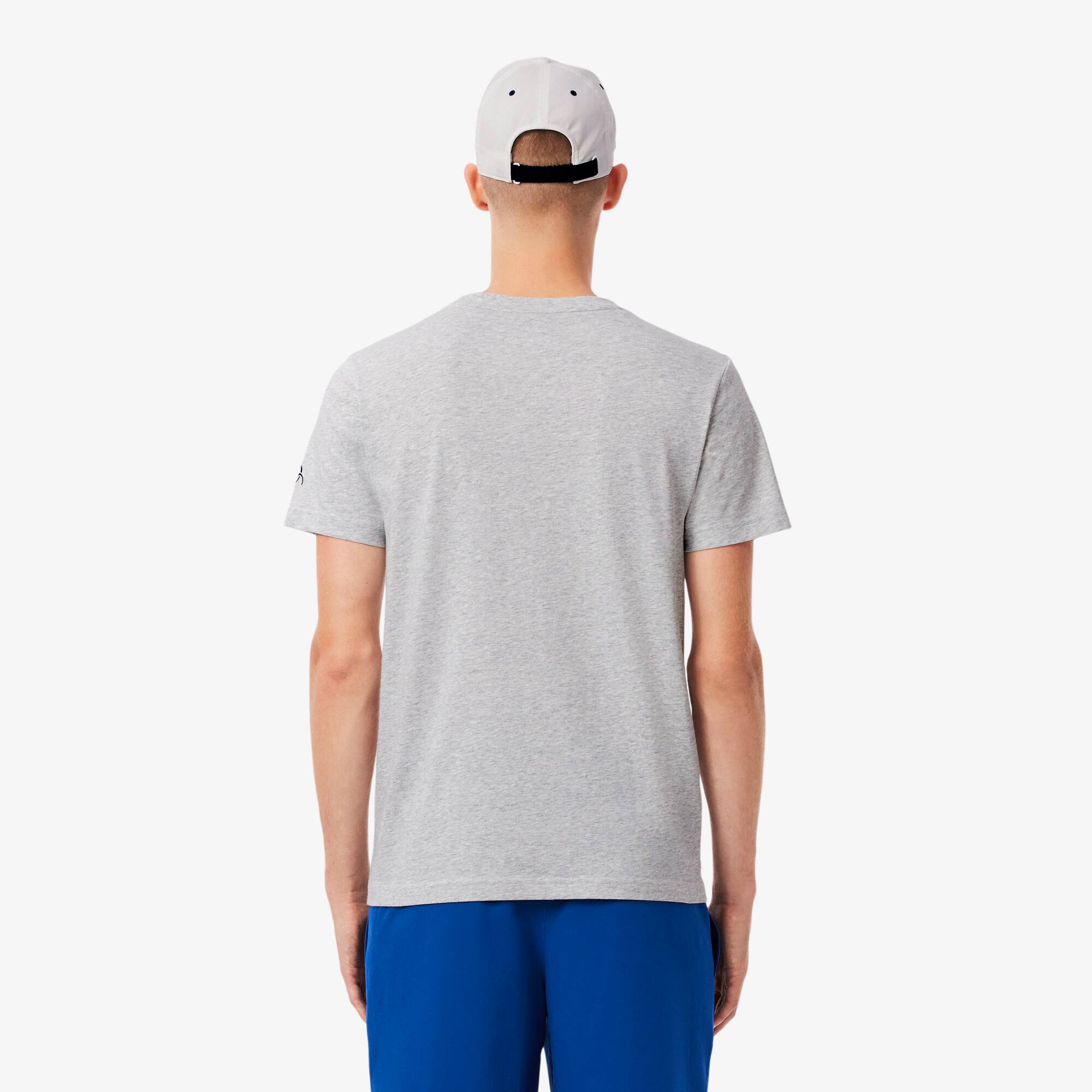 Thumbnail - Lacoste Pack Lacoste Tennis x Novak Djokovic - Heidekraut Grau / Navy Blau Size S