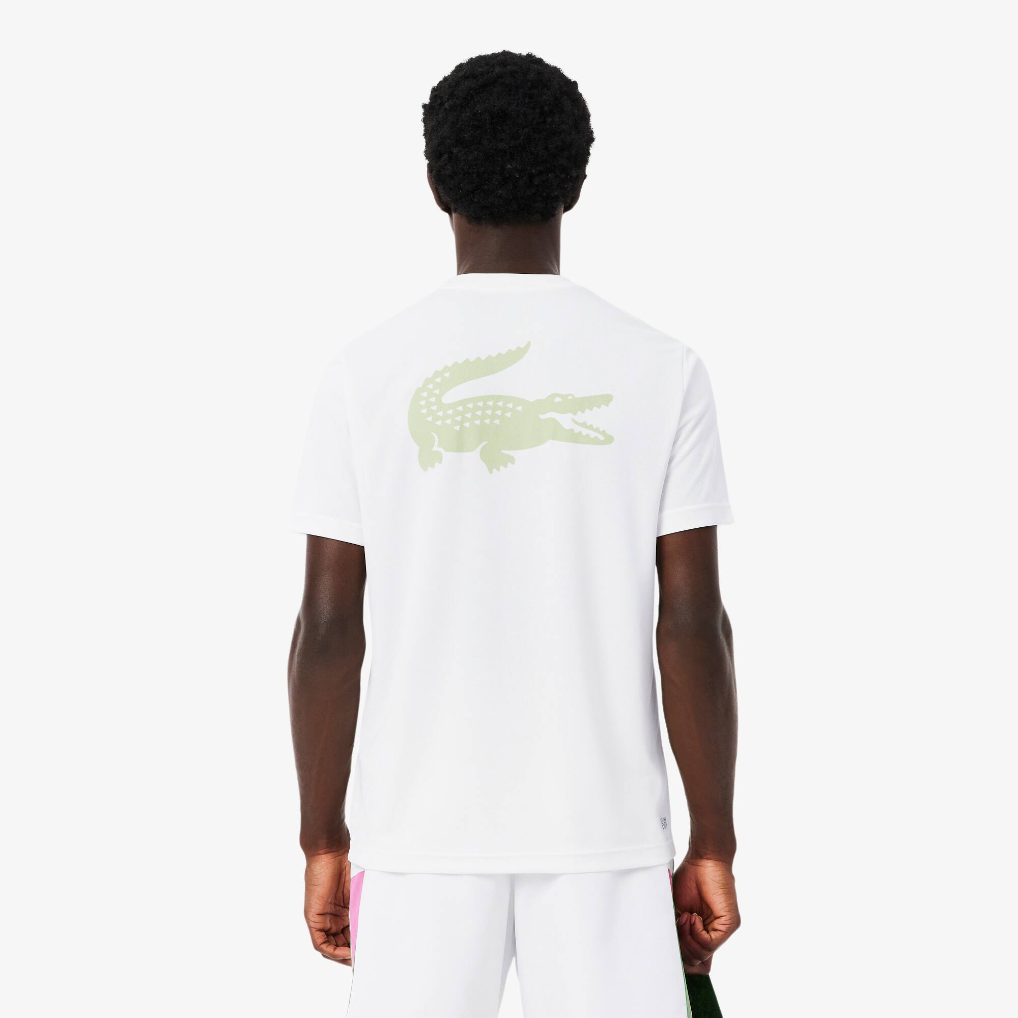 Thumbnail - Lacoste Sport-T-Shirt mit Kroko-Print und Ultra-Dry-Technologie - Weiß Size L