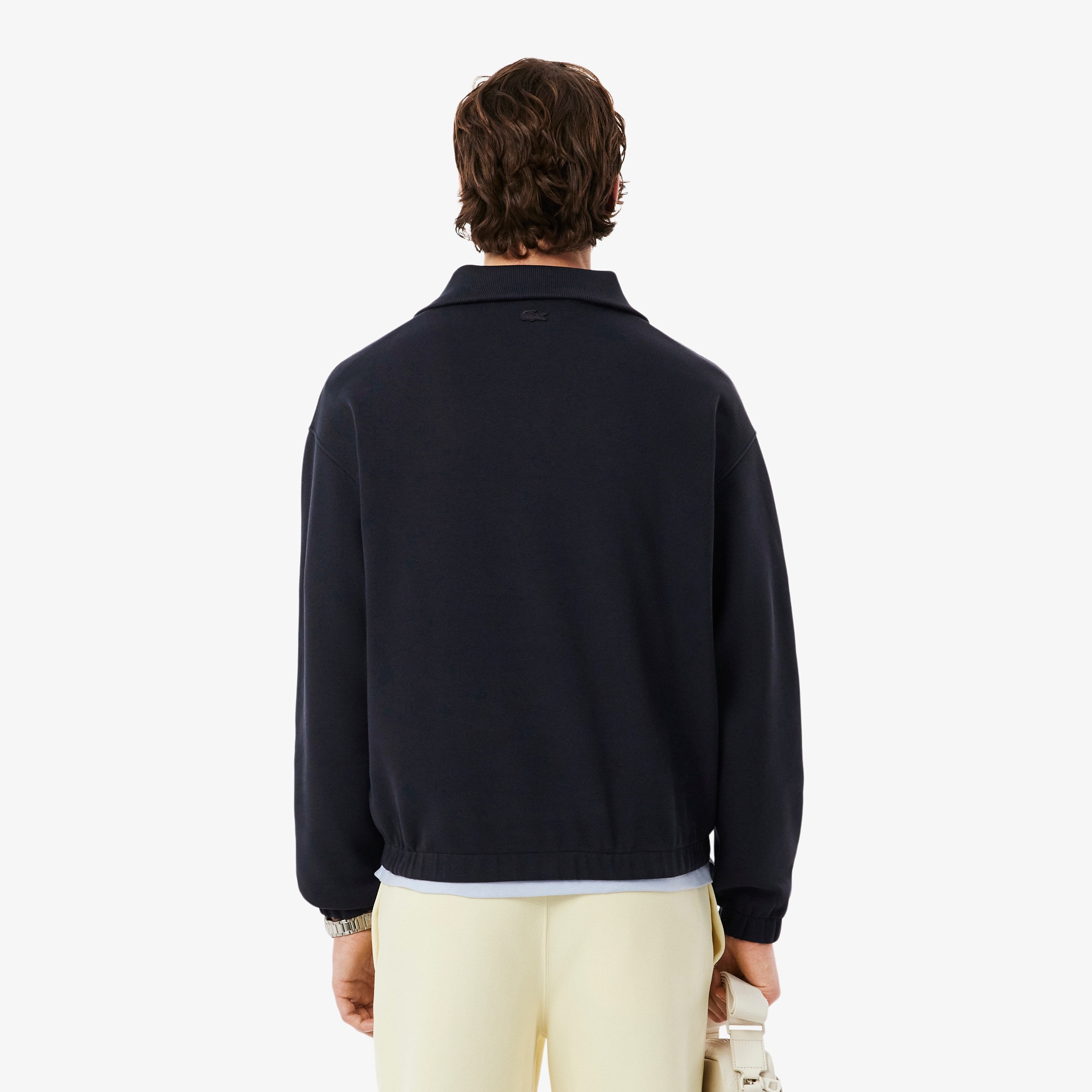 Thumbnail - Lacoste Loose Fit-Sweatshirt mit Reißverschluss am Kragen - Schwarz Size M