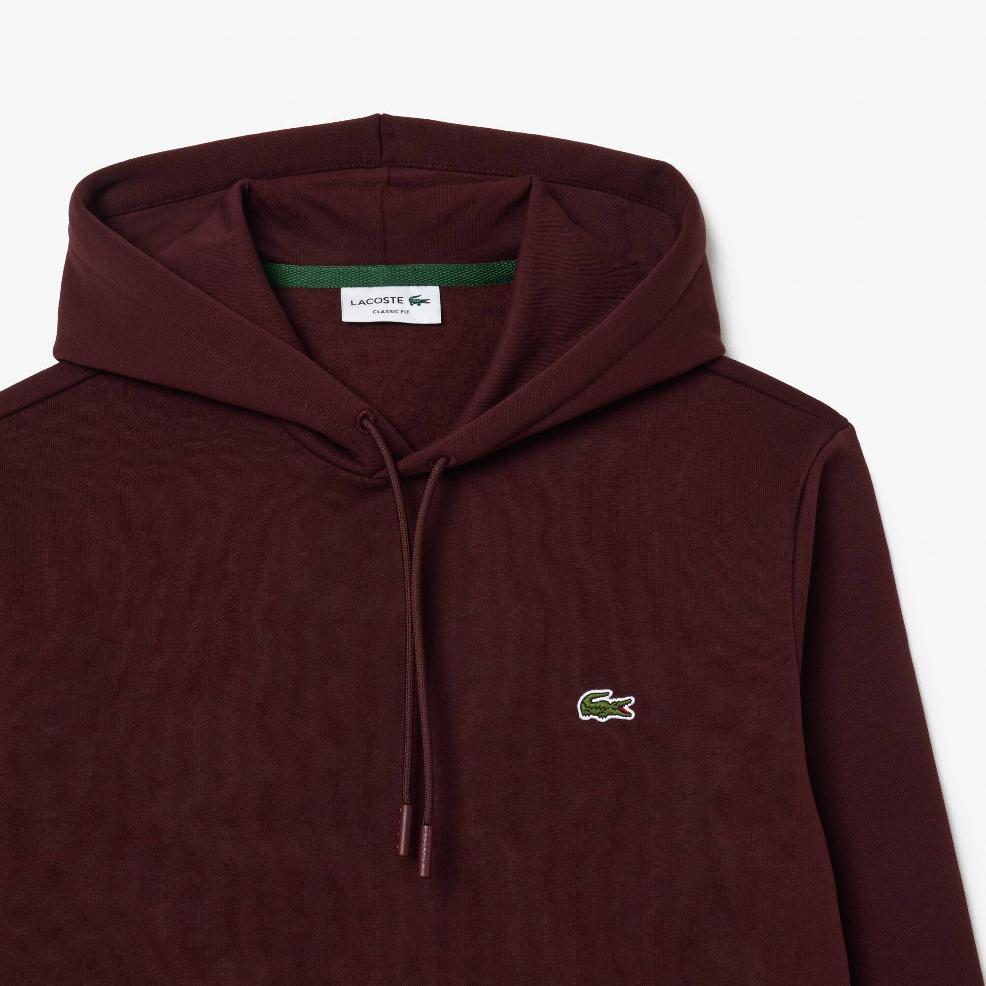 Thumbnail - Lacoste Fleece-Hoodie - Burgunder Size XS
