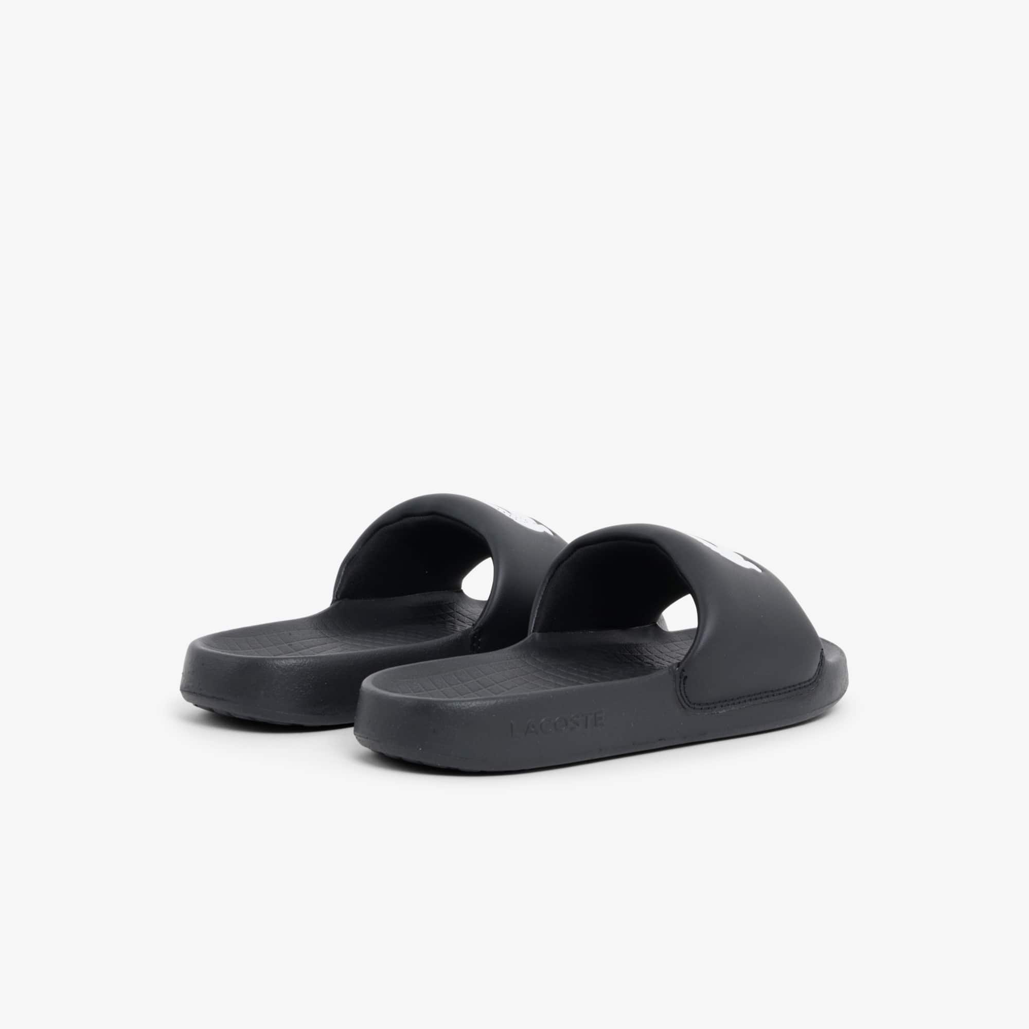 Thumbnail - Lacoste Junior-Schlappen Serve Slide 1.0 - BLACK WHITE Size 38