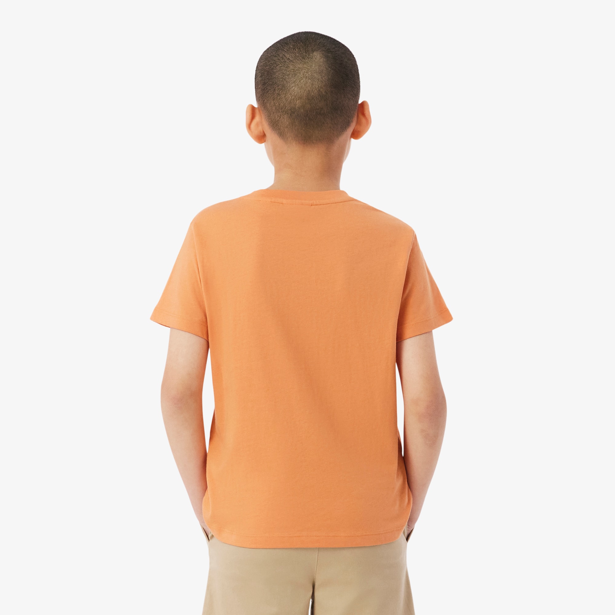 Thumbnail - Lacoste T-Shirt aus Baumwolle mit grafischem Print - Orange Size 10 - 12A