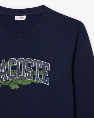 Sweatshirt aus Fleece mit Krokodil-Print
