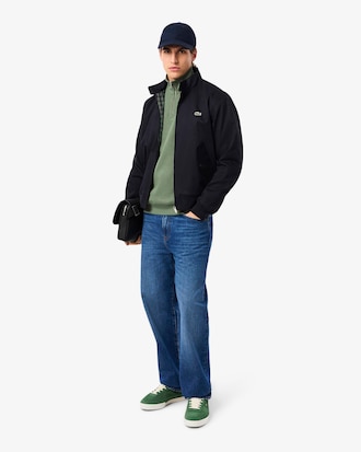 Sweatshirt aus Interlock mit hohem Kragen und Reißverschluss