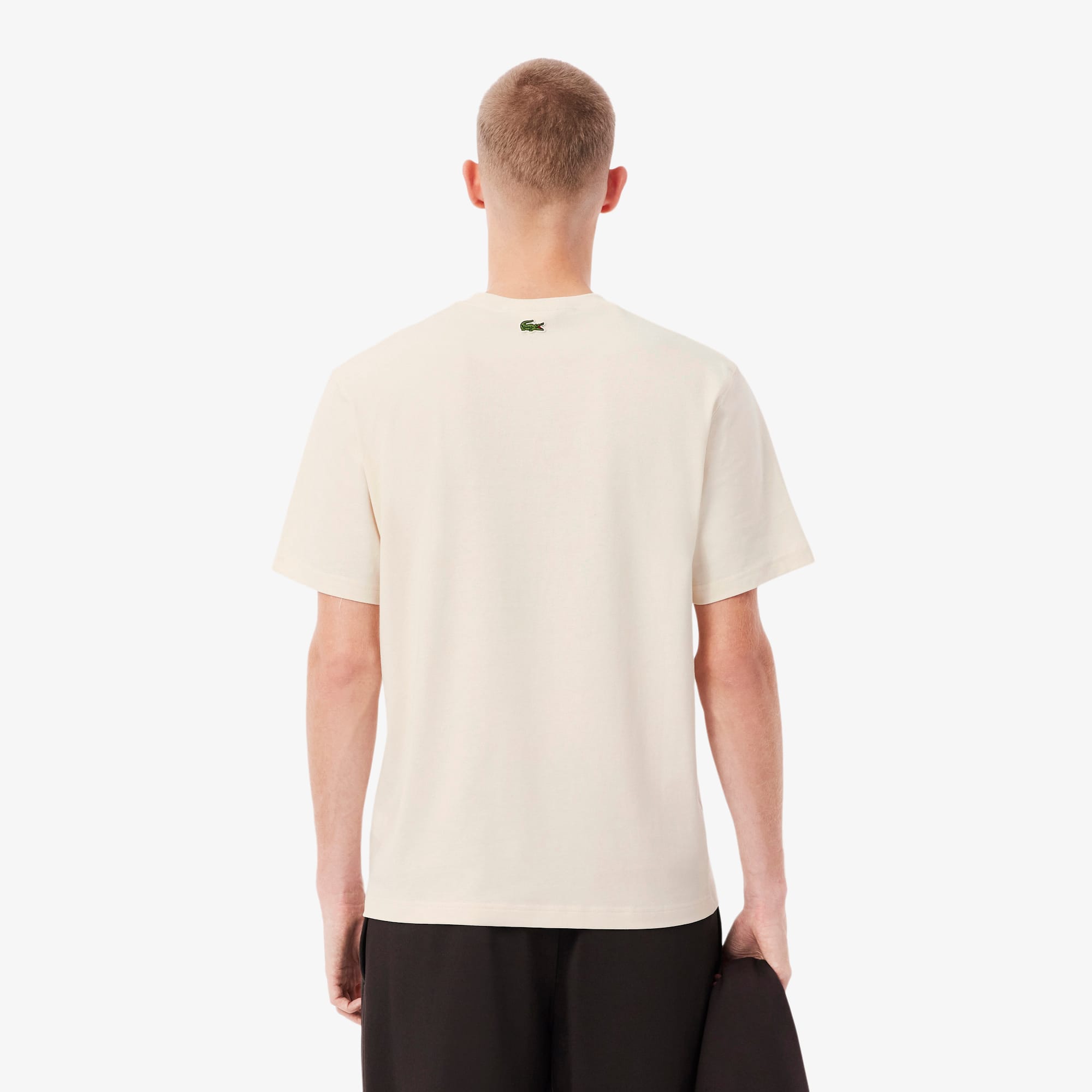 Thumbnail - Lacoste T-Shirt aus Baumwolle mit Print - Creme Size 3XL