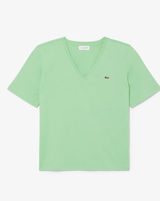 Relaxed Fit-T-Shirt aus weicher Baumwolle mit V-Ausschnitt