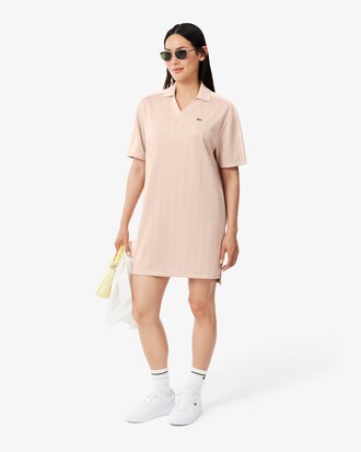 Polokleid aus Jacquard mit Monogramm