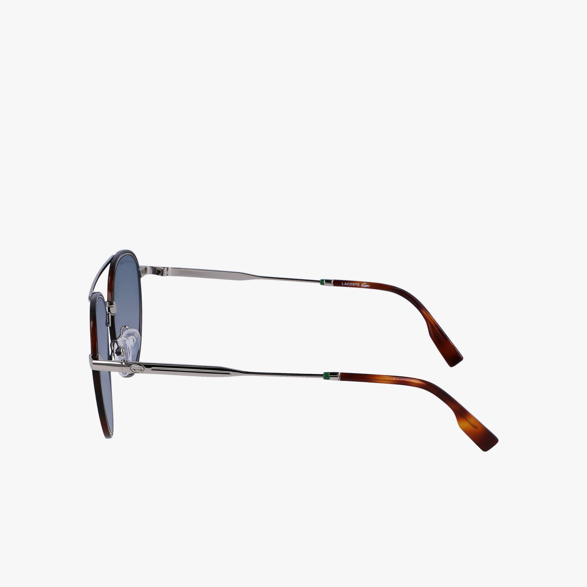 Thumbnail - Lacoste Ovale Metall-Sonnenbrille Neoheritage - MATTE SILVER Size One Size