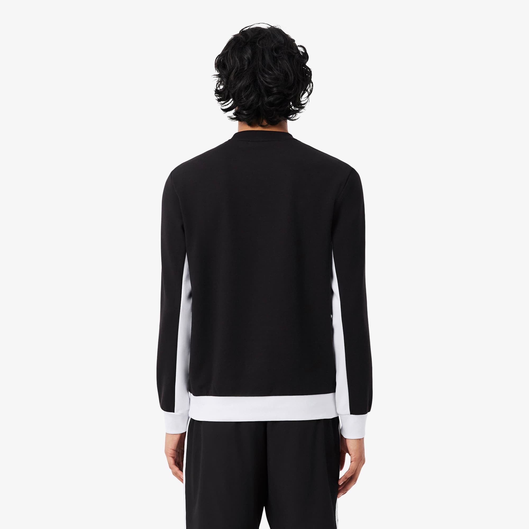 Thumbnail - Lacoste Sweatshirt mit Colorblock-Design - Schwarz / Weiß Size M