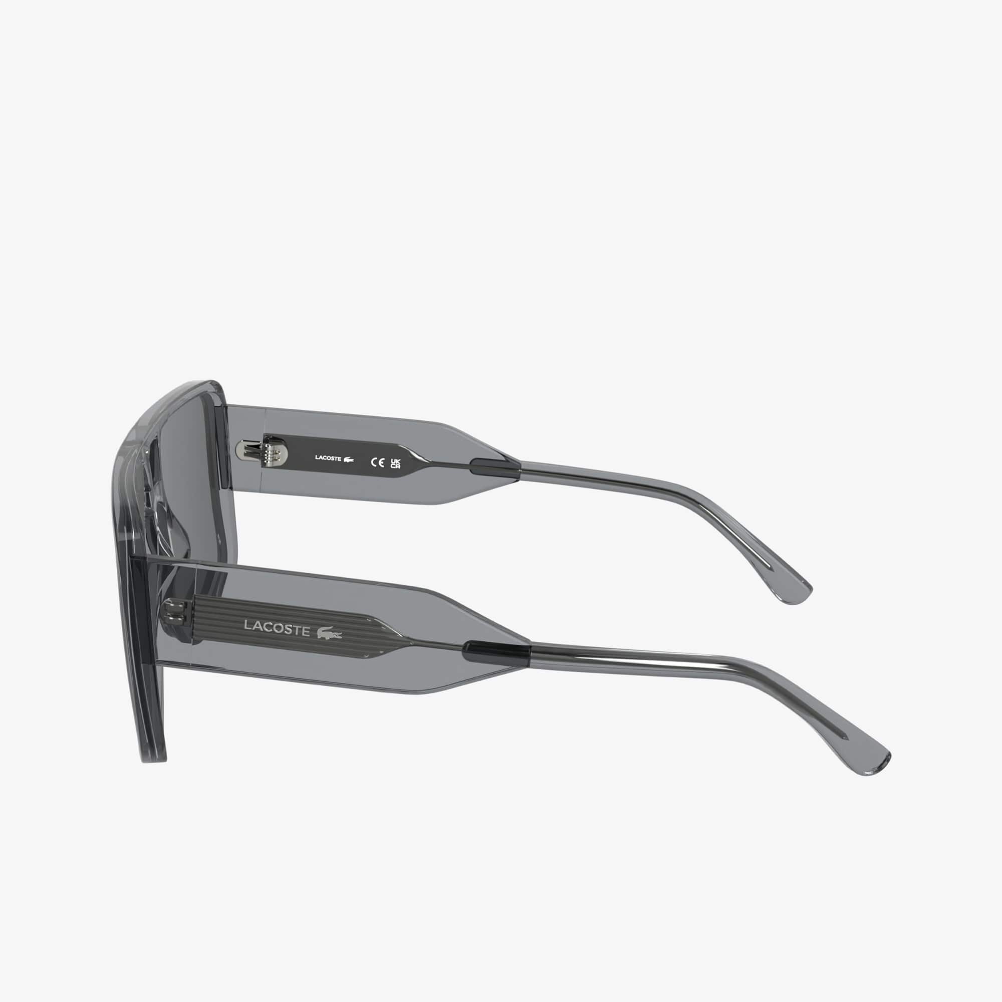 Thumbnail - Lacoste Die neue ikonische Acetat-Pilotenbrille - MATTE SILVER Size One Size