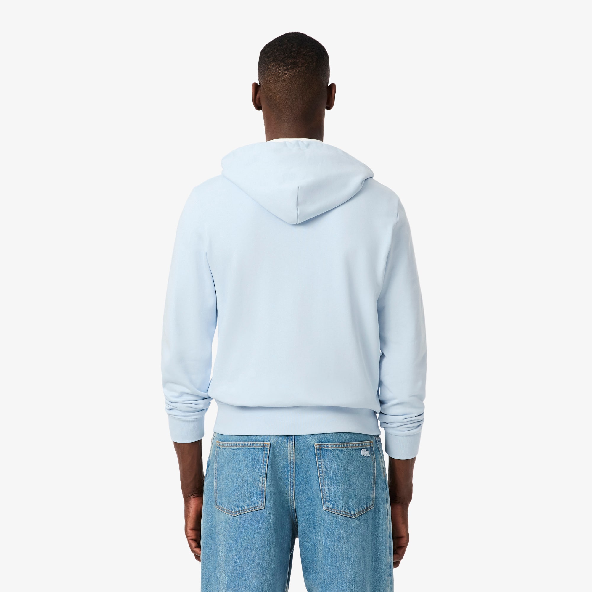 Thumbnail - Lacoste Classic Fit-Sweatshirt aus Fleece mit Reißverschluss - Hellblau Size S