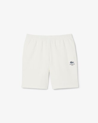 Shorts aus Baumwollfleece mit Druck