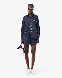 Boxershorts aus Jacquard und Baumwollpopeline   