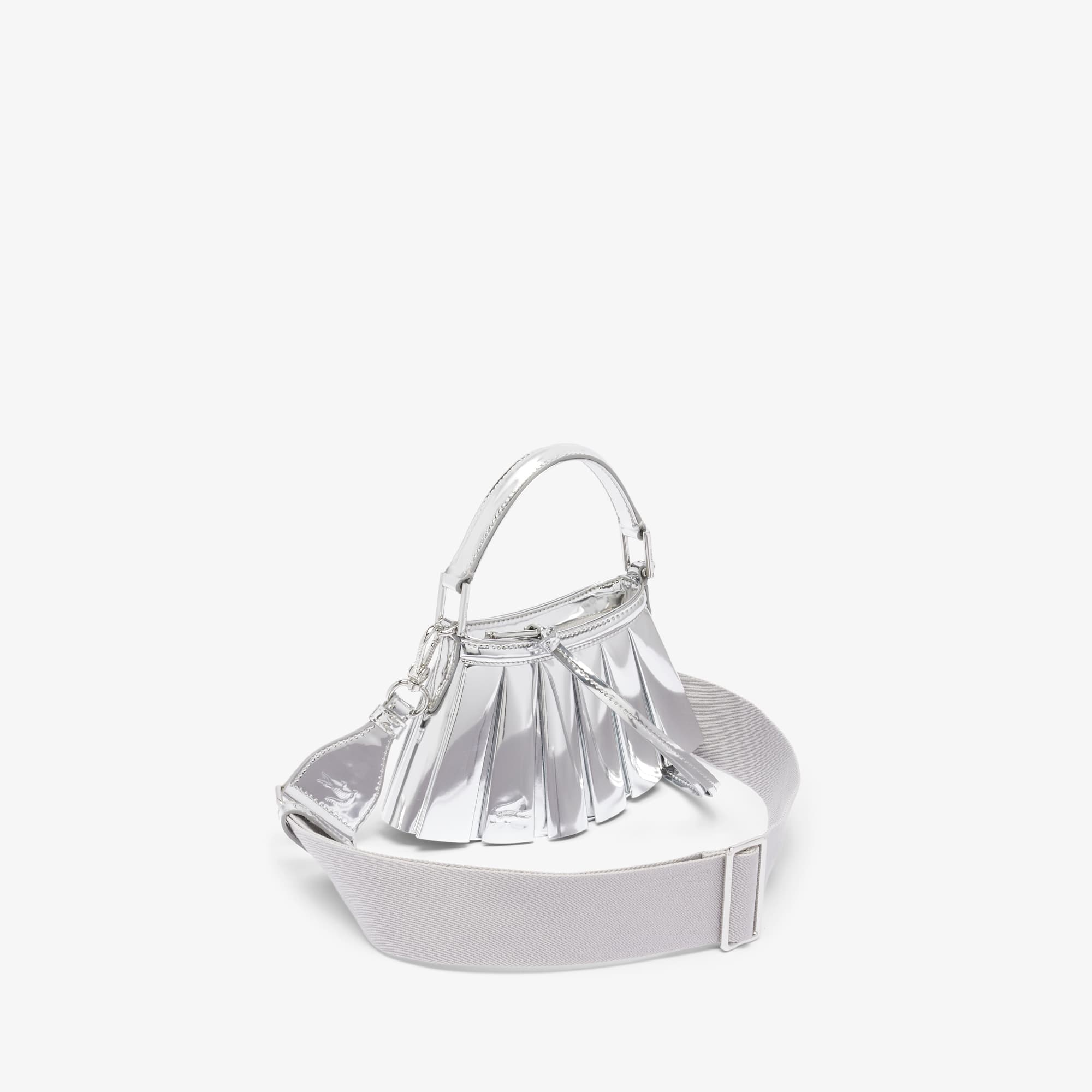 Thumbnail - Lacoste Tasche Lenglen XXS Runway aus verspiegeltem Leder - SILVER MIRROR Size One Size