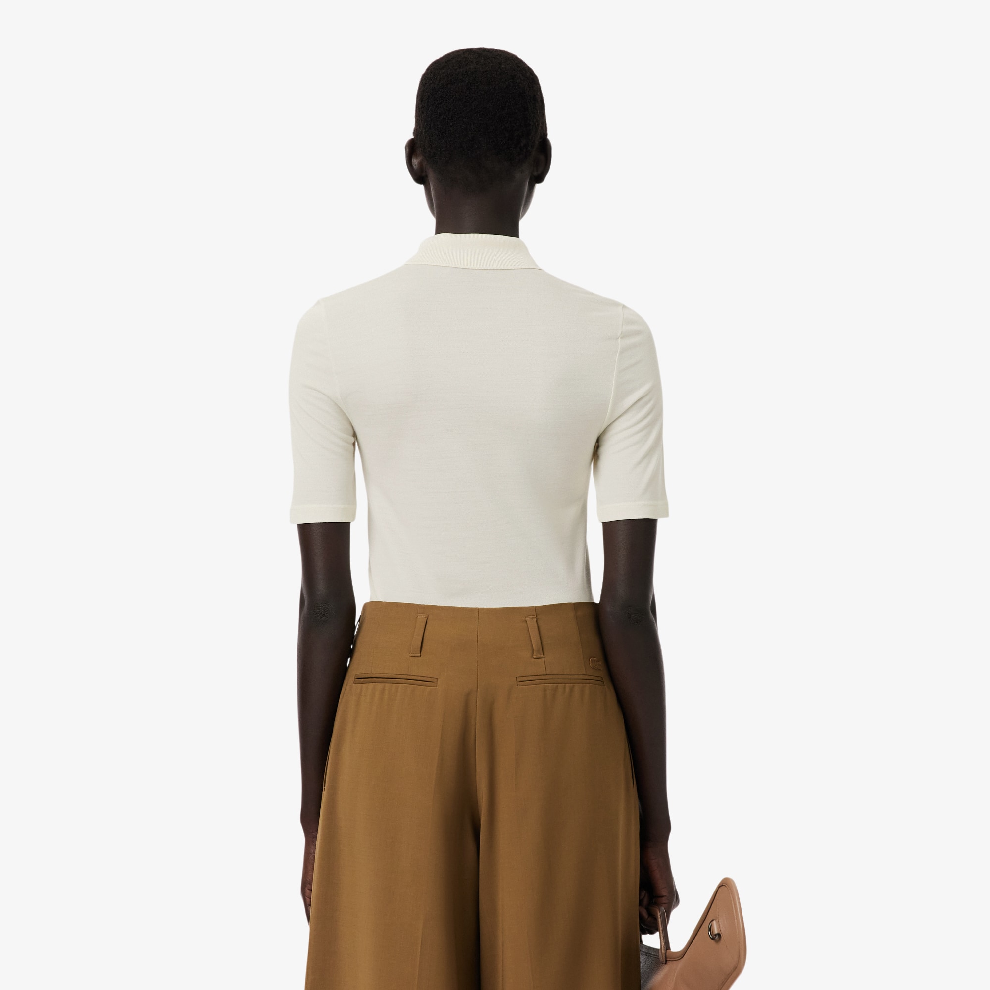 Thumbnail - Lacoste Slim Fit-Polohemd mit Mini-Piqué aus Seide - Weiß Size 42