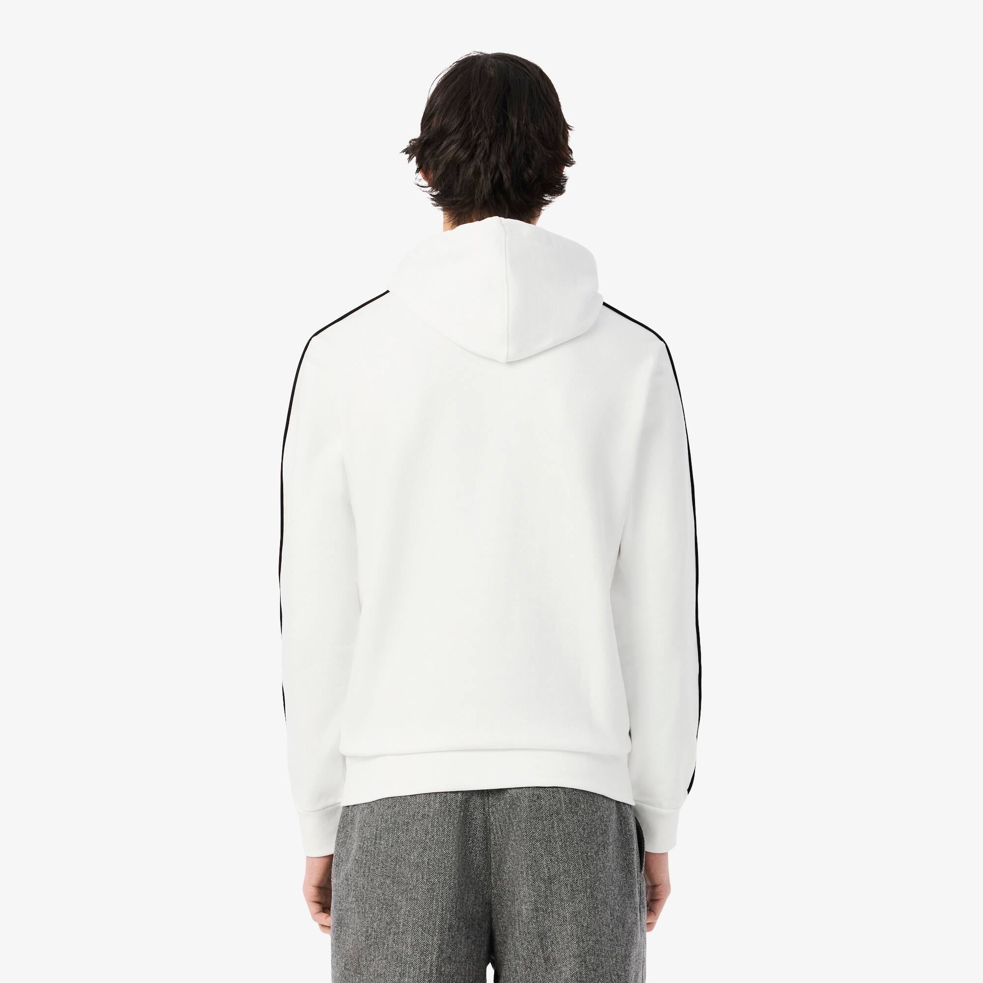 Thumbnail - Lacoste Classic Fit-Sweatshirt mit Logo-Streifen - Weiß Size M
