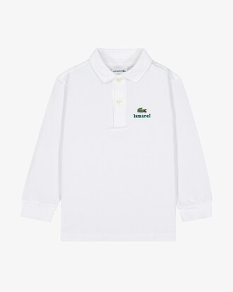 Polohemd Lacoste x Lamarel aus Petit Piqu&eacute; mit langen &Auml;rmeln