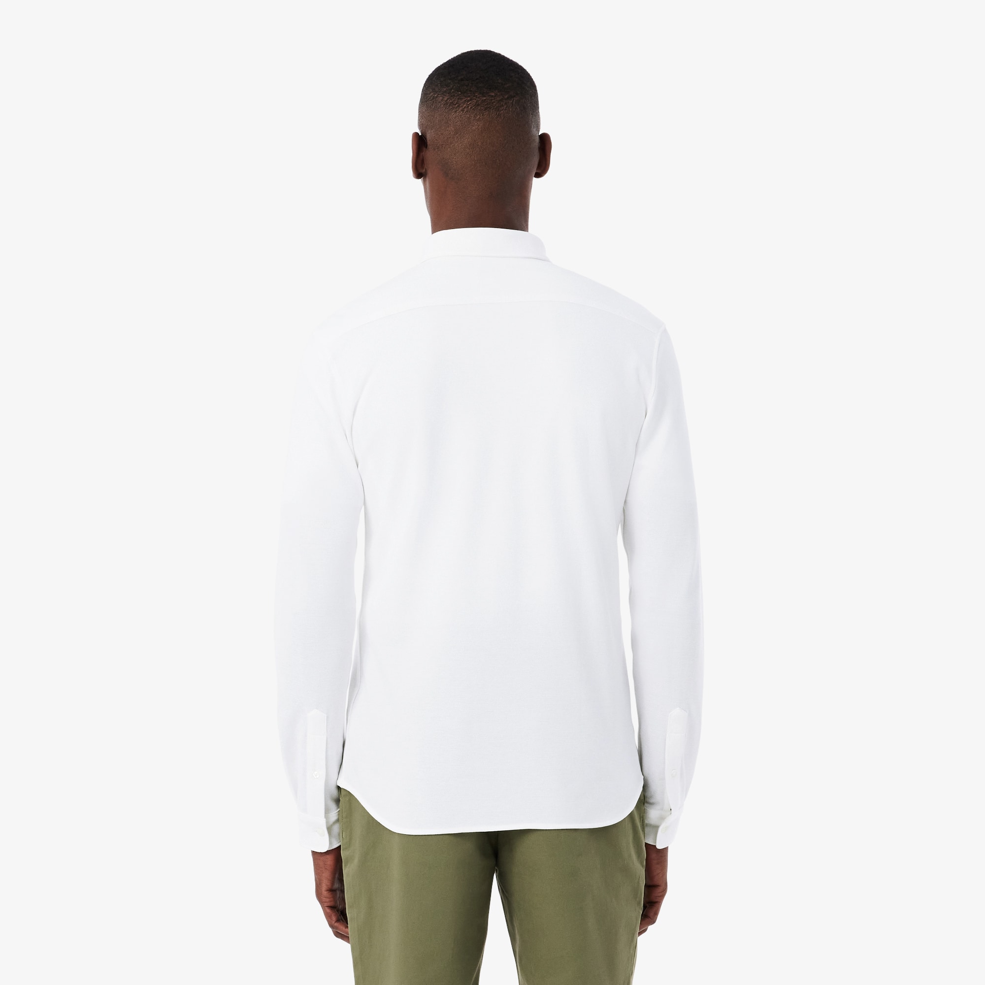 Thumbnail - Lacoste Slim Fit-Hemd aus Baumwollpiqué - Weiß Size 43