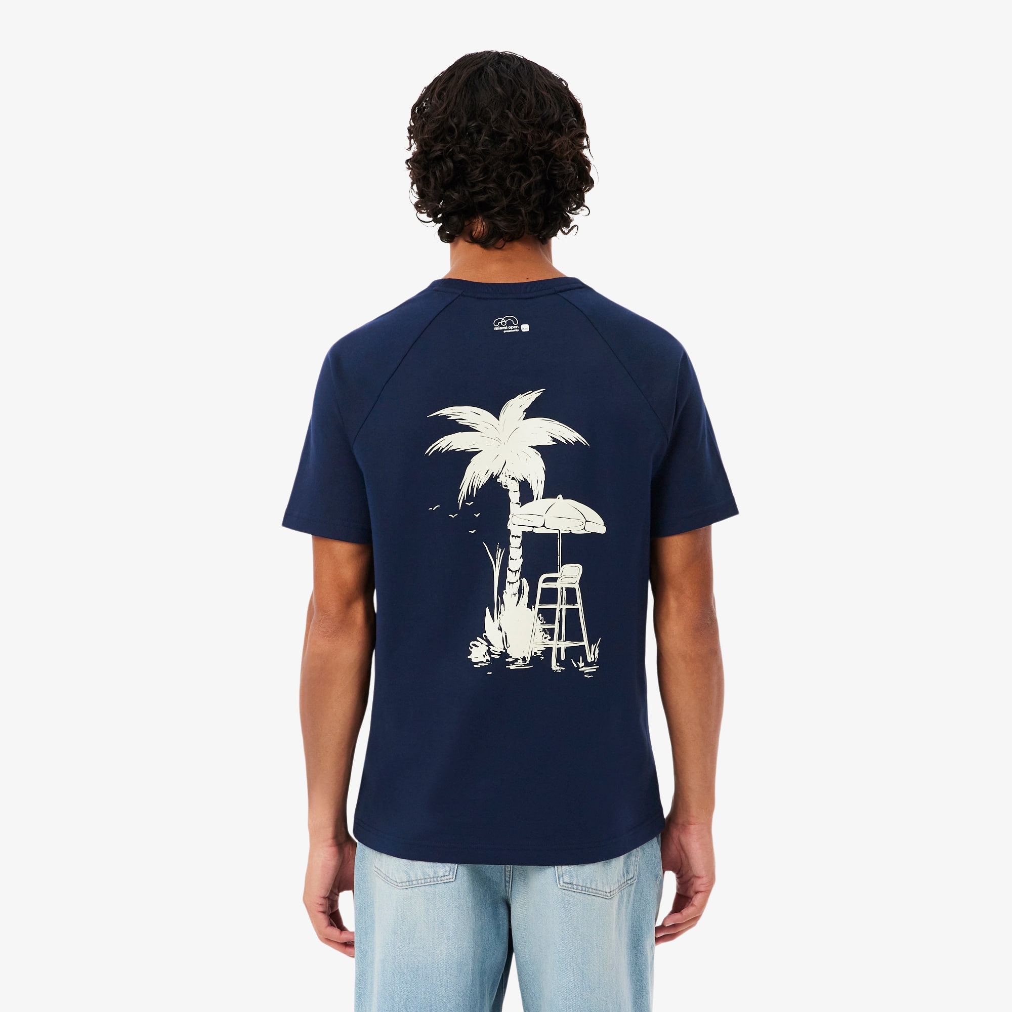 Thumbnail - Lacoste Grafisches T-Shirt Miami Open Edition - Navy Blau Size 6 - XL