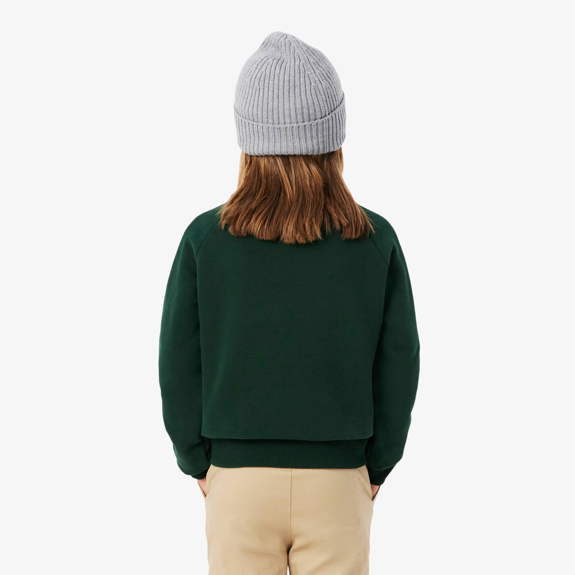 Thumbnail - Lacoste Sweatshirt aus Fleece mit Monogramm-Print - Sinople Grün Size 8 - 8A