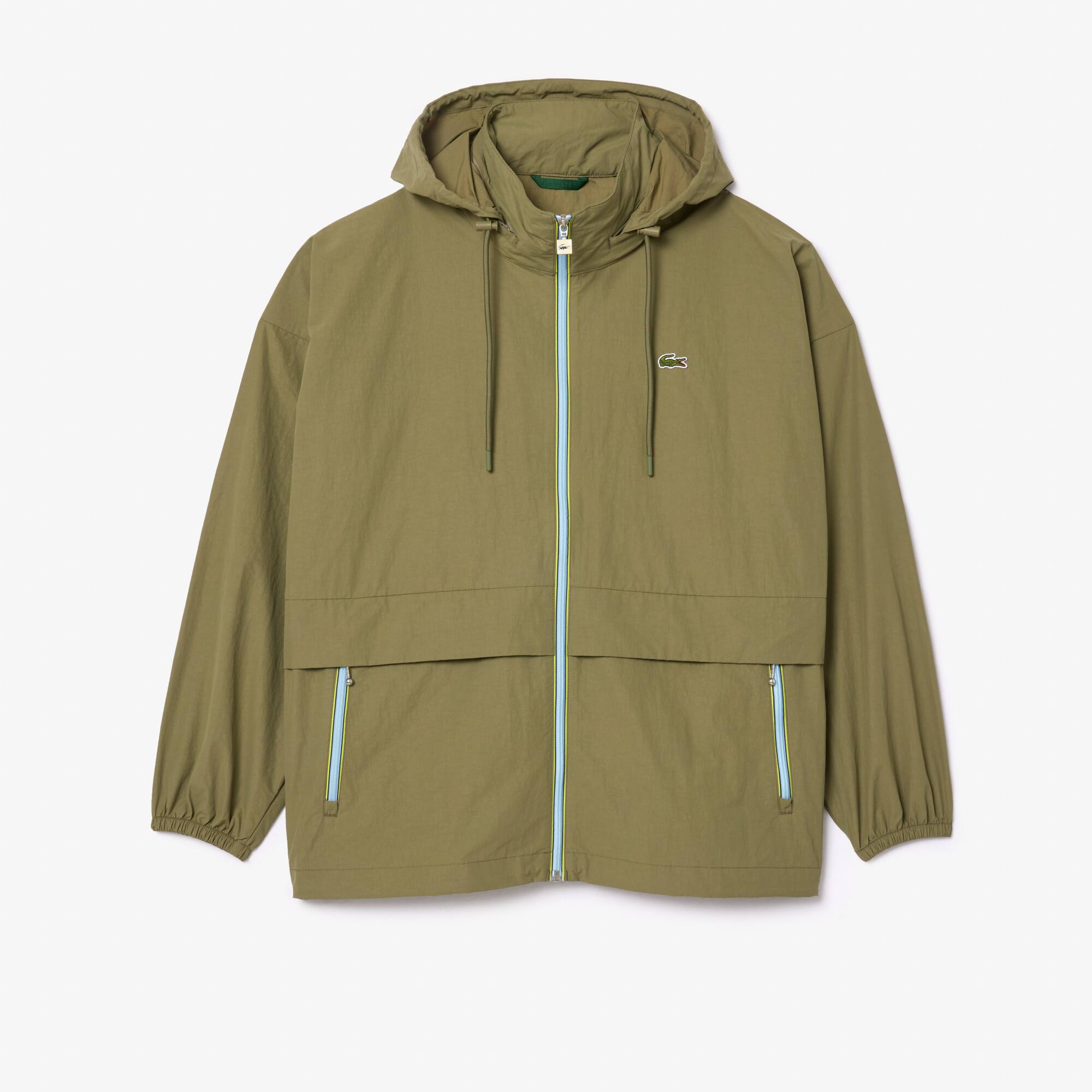Thumbnail - Lacoste Wasserabweisende Windjacke mit abnehmbarer Kapuze - Khaki Grün Size 54 - L